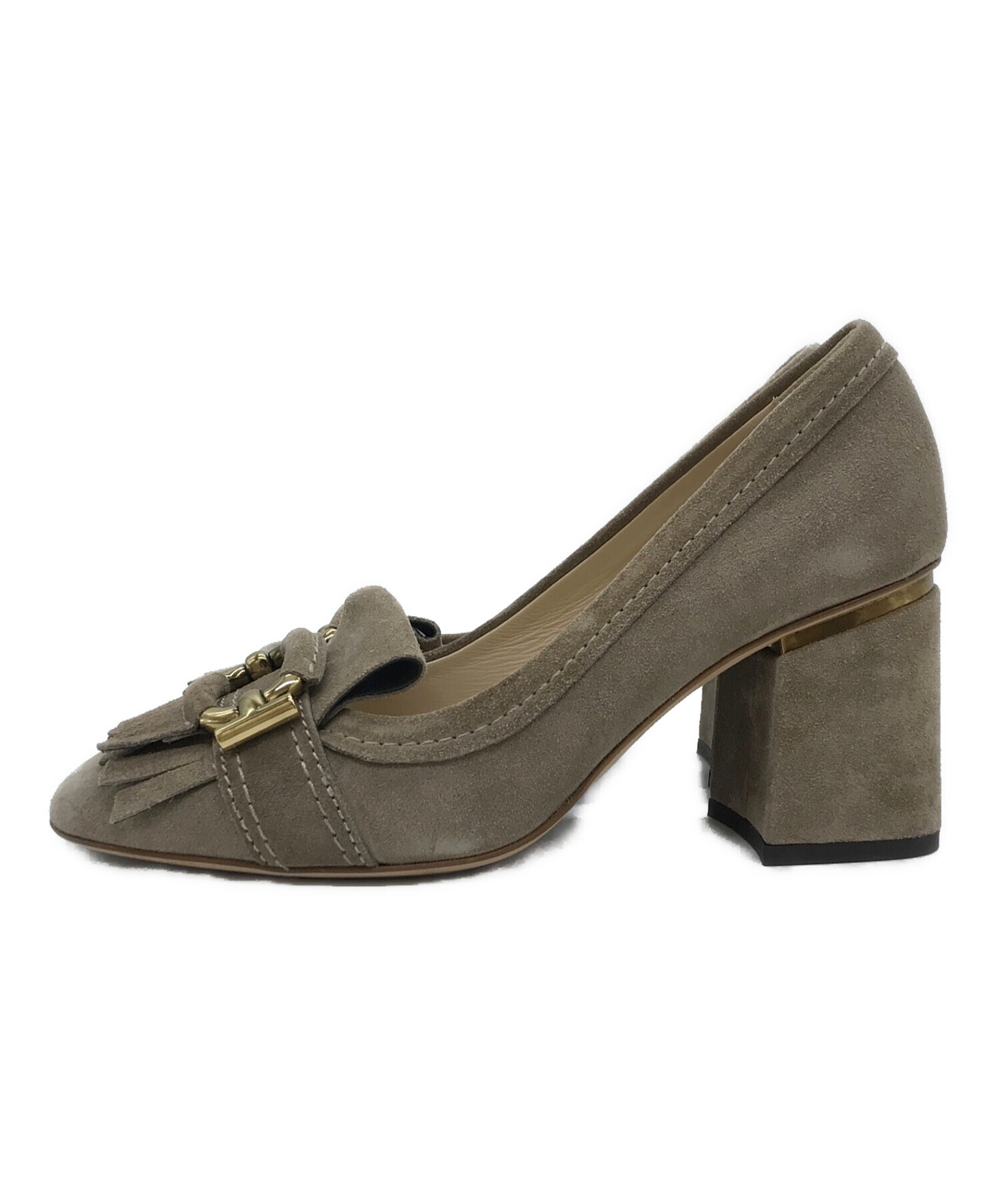 中古・古着通販】TOD'S (トッズ) フリンジスエードヒールパンプス