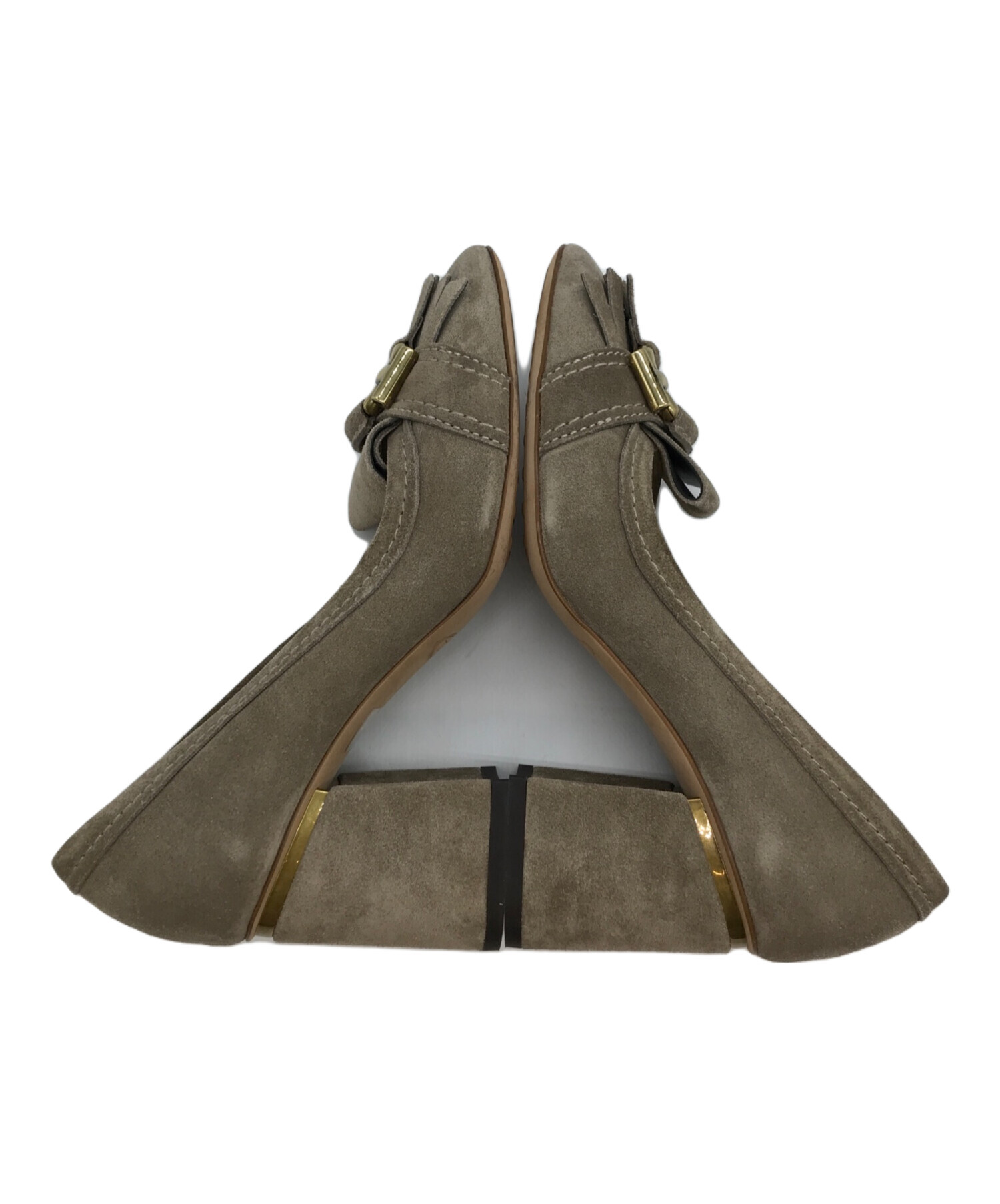 中古・古着通販】TOD'S (トッズ) フリンジスエードヒールパンプス