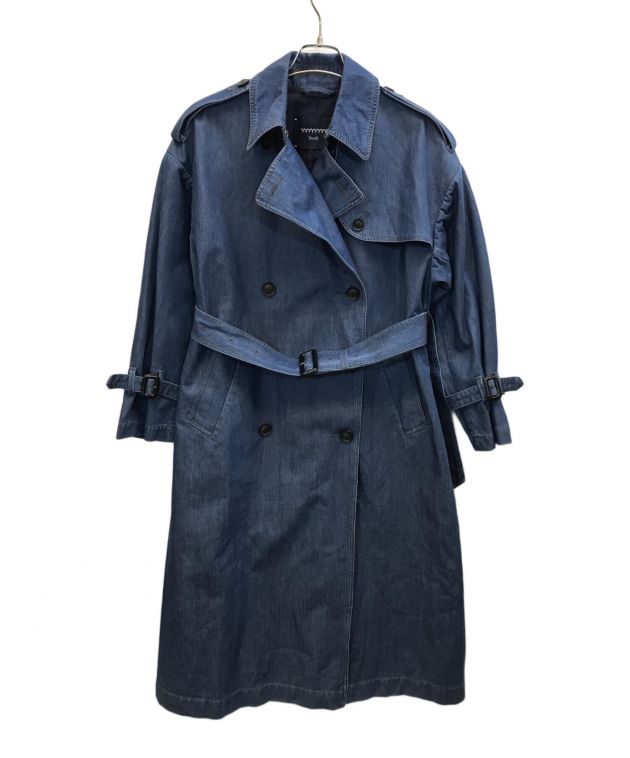 中古・古着通販】YANUK (ヤヌーク) デニムトレンチコート インディゴ 中古・古着通販】YANUK (ヤヌーク) デニムトレンチコート インディゴ