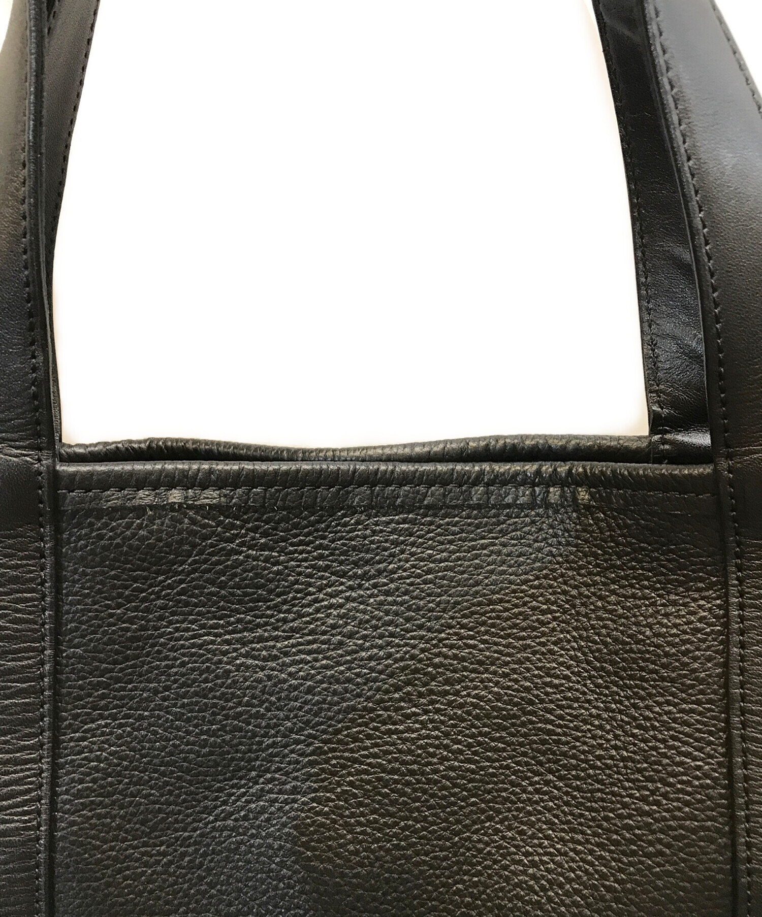 中古・古着通販】KIJI (キジ) レザートートバッグ ブラック｜ブランド