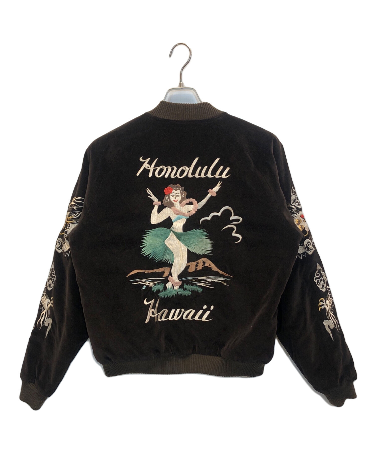 BEAMS×東洋エンタープライズ リバーシブル サテンスカジャン【L】沖縄刺繍 BEAMS×東洋エンタープライズ リバーシブル サテンスカジャン【L】沖縄