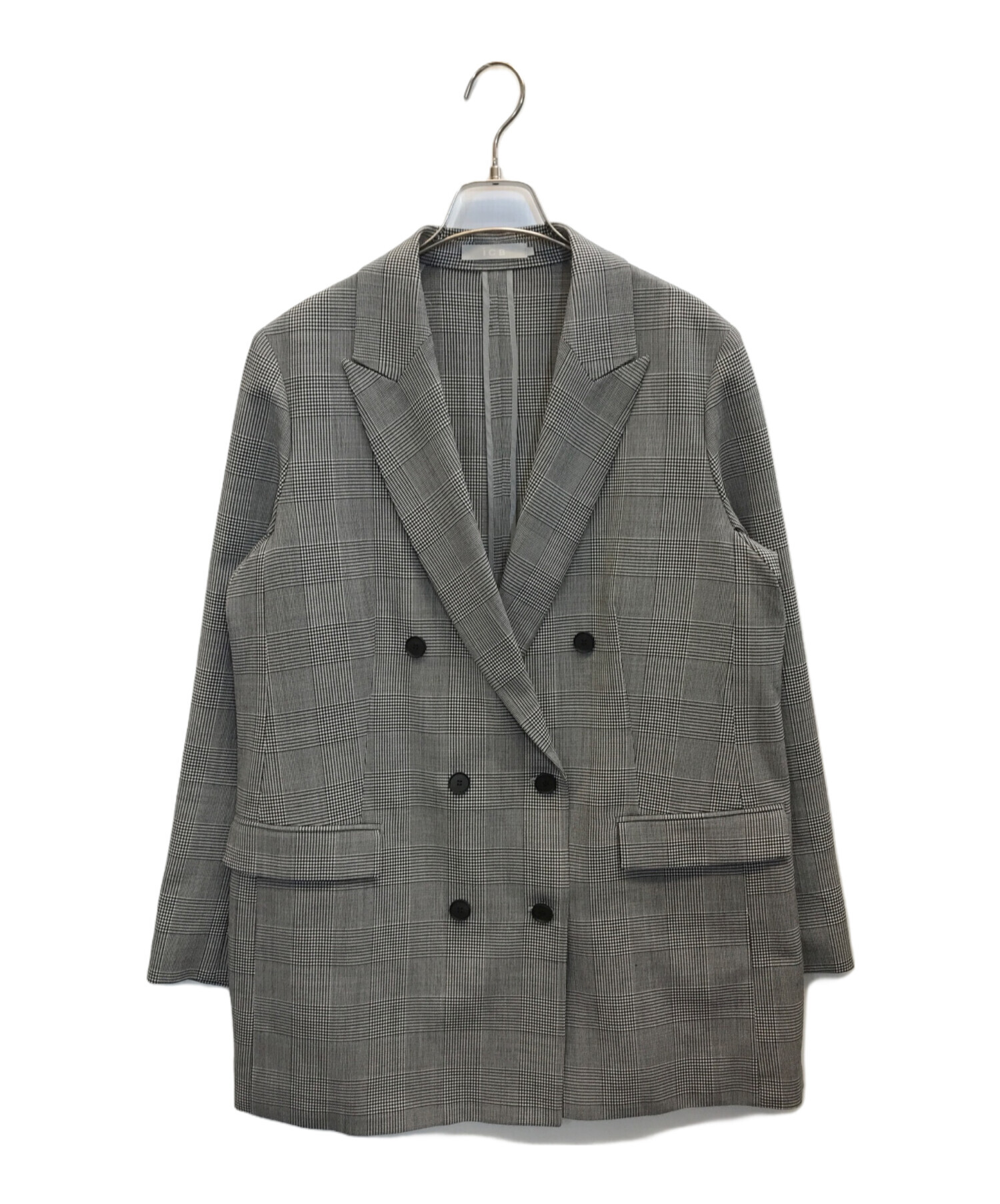 ICB ウール2WAYストレッチ ダブルブレストジャケット 洗える】ウール