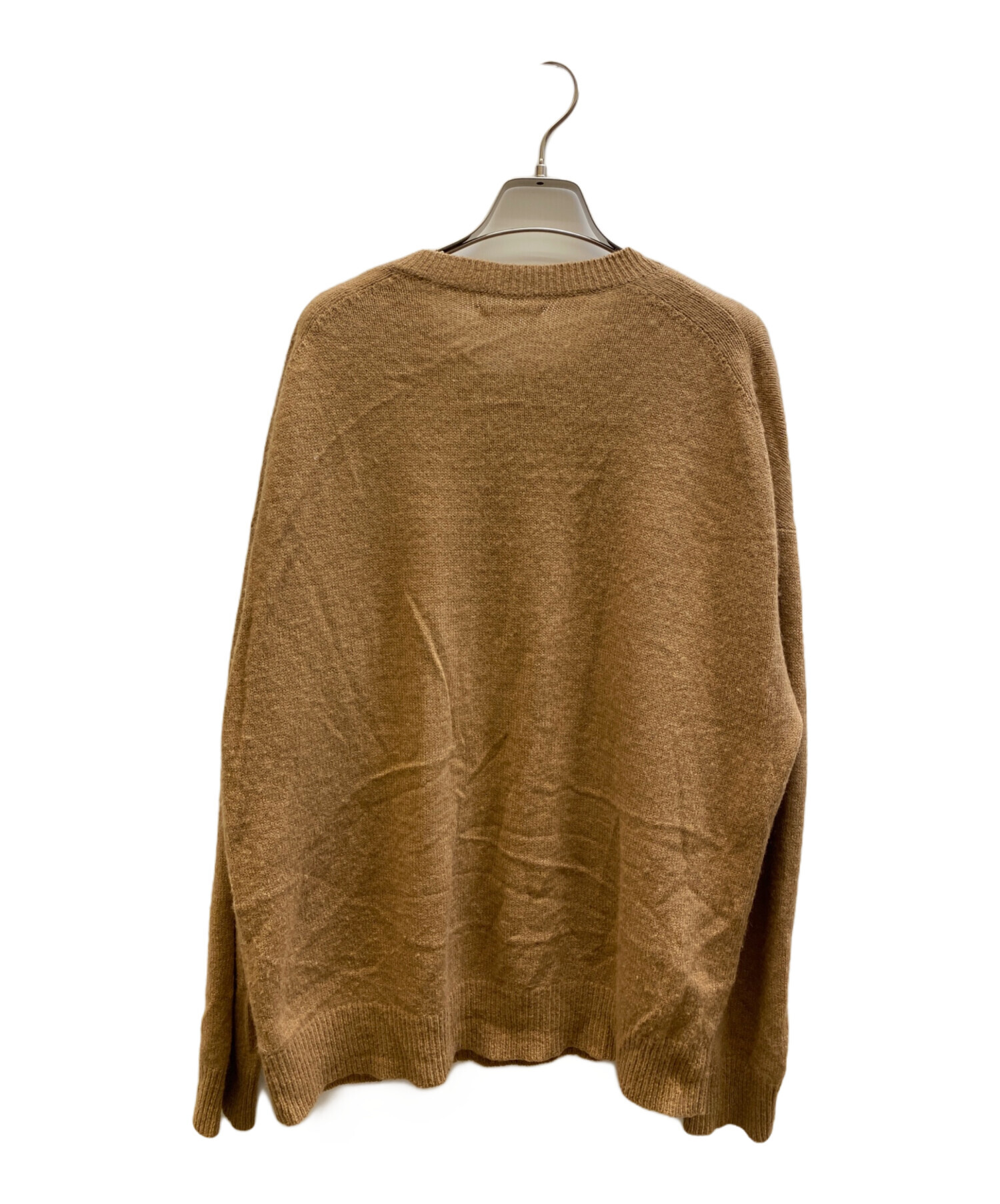 中古・古着通販】AURALEE (オーラリー) BABY CAMEL KNIT P/O ブラウン