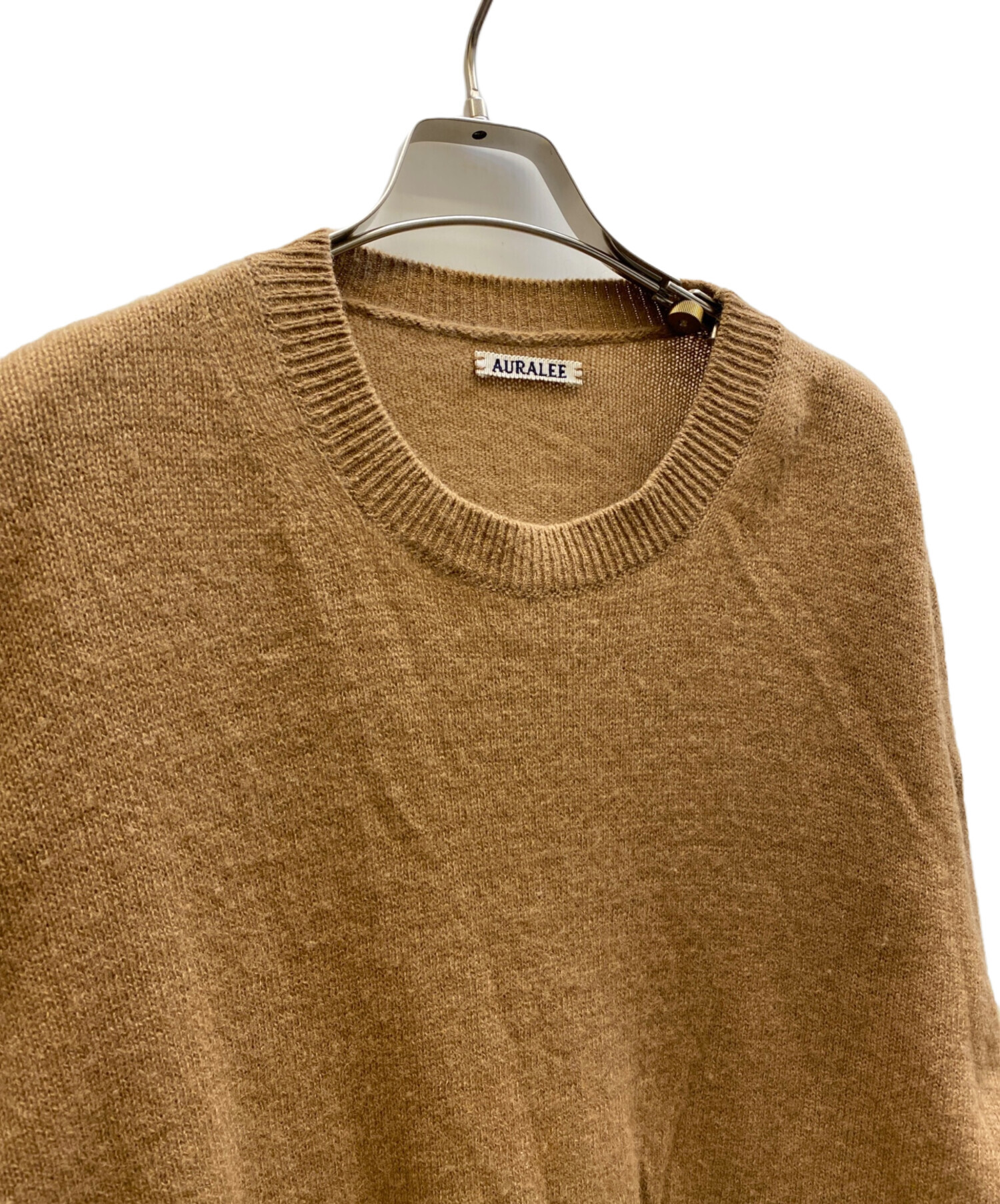 中古・古着通販】AURALEE (オーラリー) BABY CAMEL KNIT P/O ブラウン