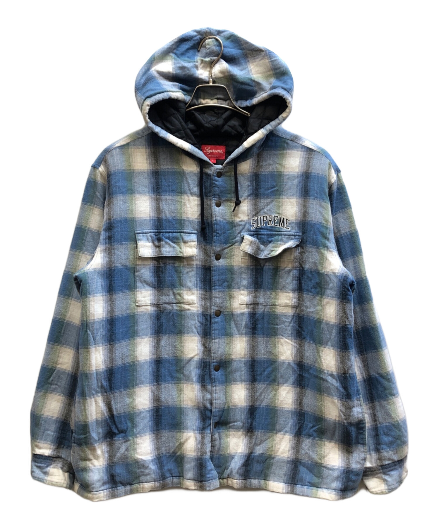 21aw supreme Quilted Plaid Flannel Shirt Supreme Quilted Flannel
