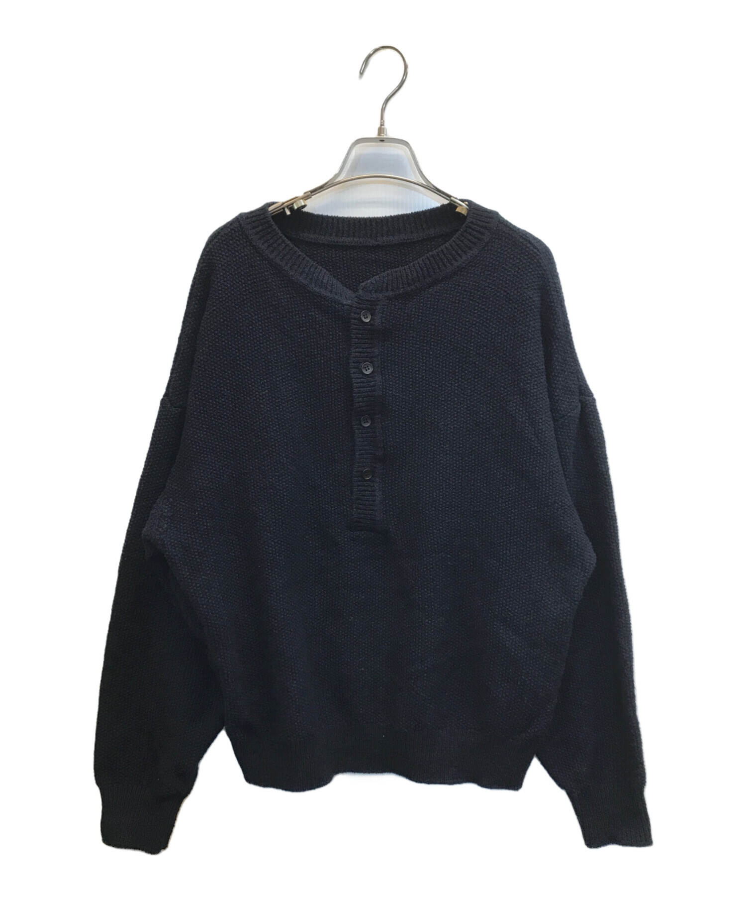 FRAMeWORK フレームワーク カノコ2WAYヘンリーニット ネイビー