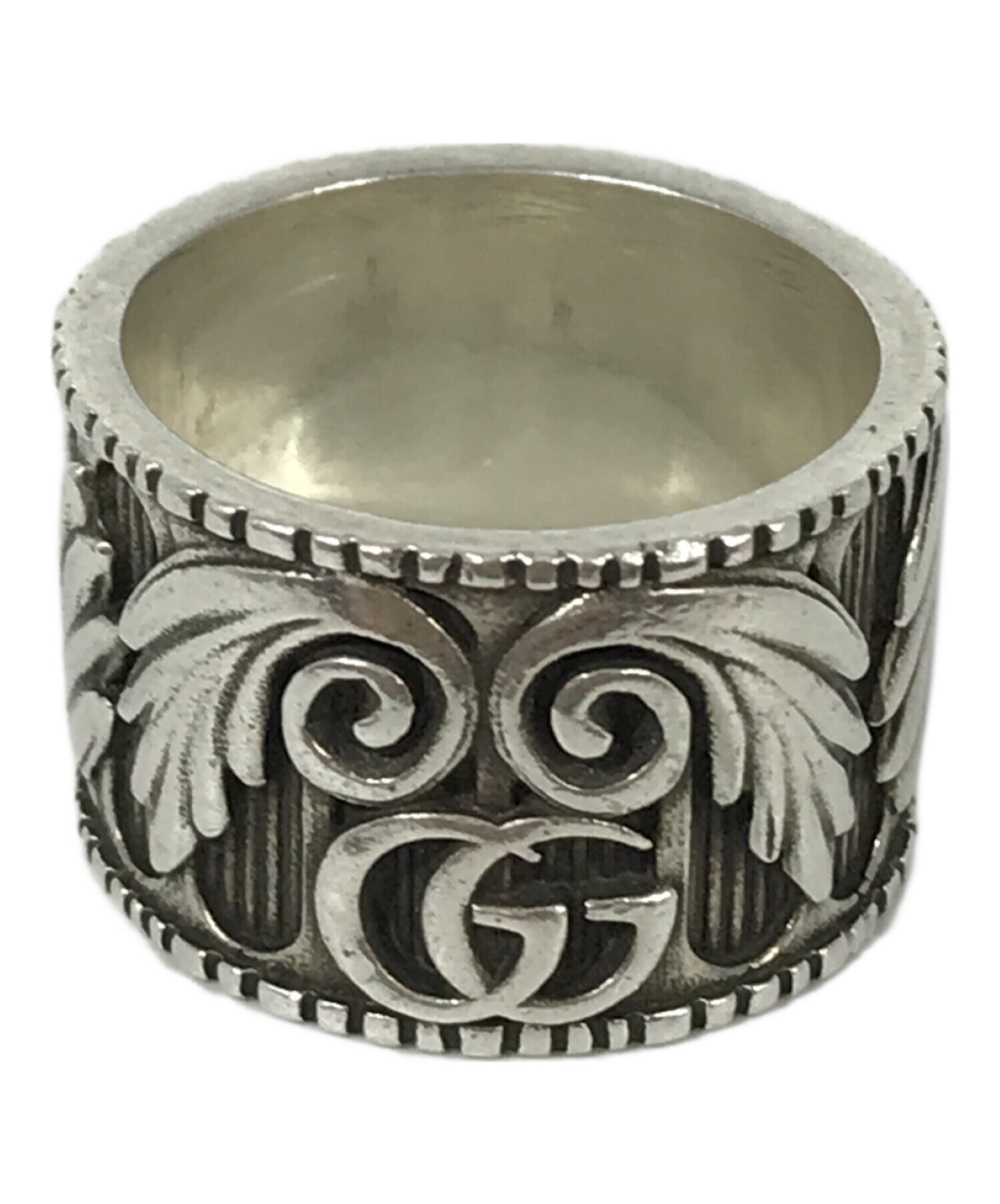 GUCCI シルバー925 エングレーブリング 20号 中古・古着通販】GUCCI (グッチ) GGリーフリング シルバー サイズ:20号