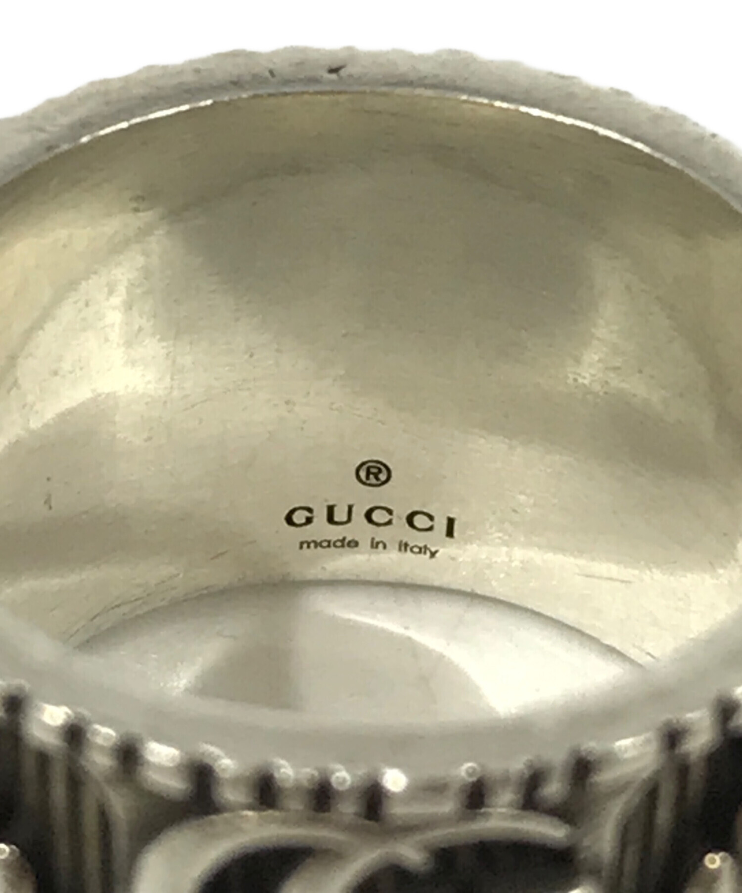 中古・古着通販】GUCCI (グッチ) GGリーフリング シルバー サイズ:20号