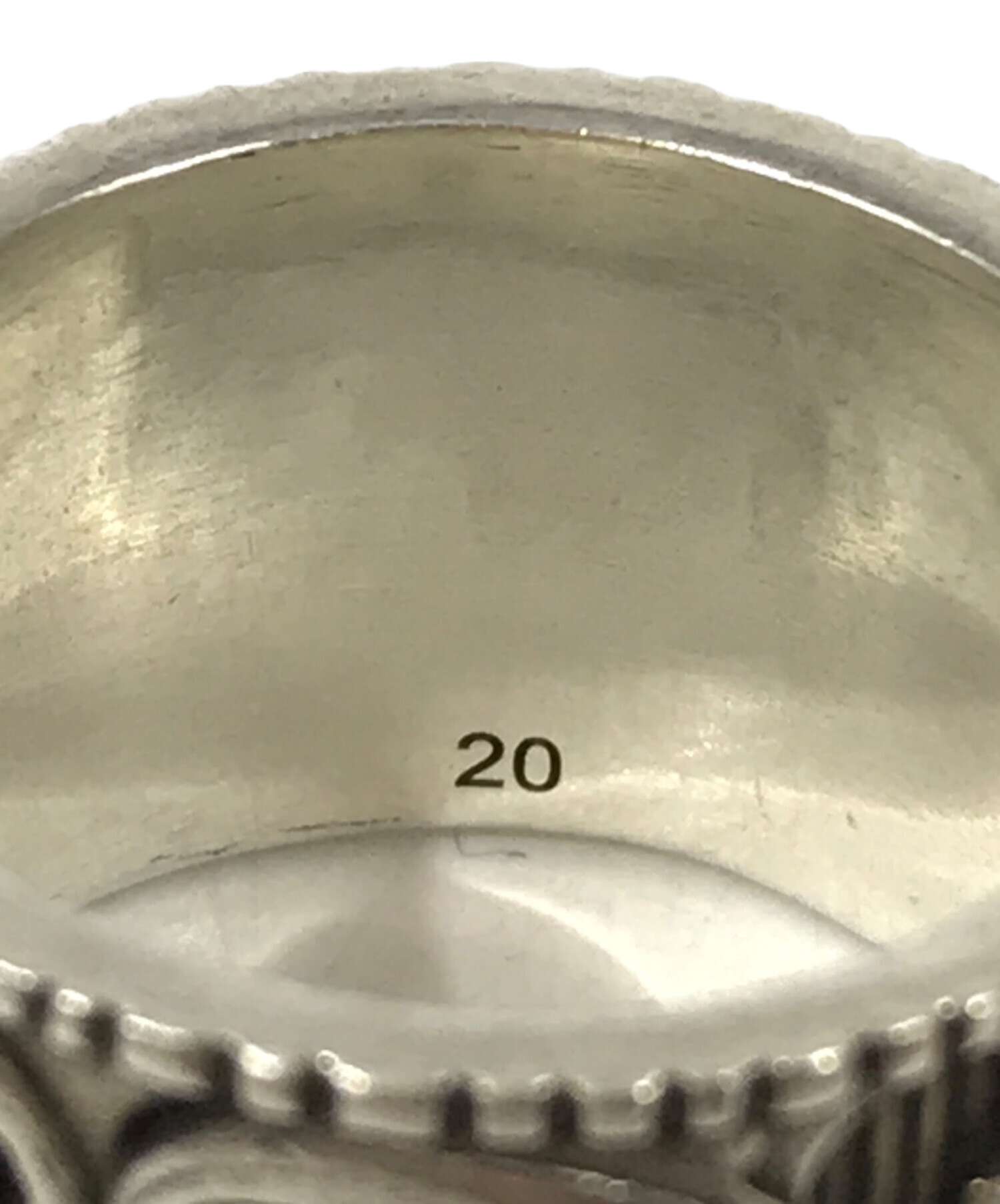 中古・古着通販】GUCCI (グッチ) GGリーフリング シルバー サイズ:20号