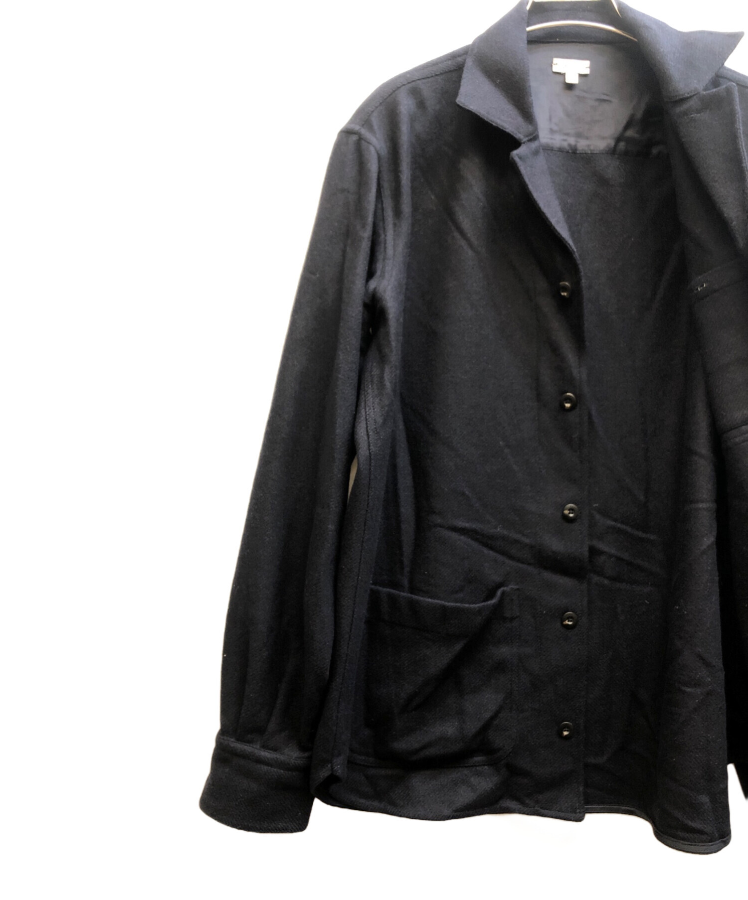 中古・古着通販】CARUSO (カルーゾ) ウールシャツジャケット ネイビー