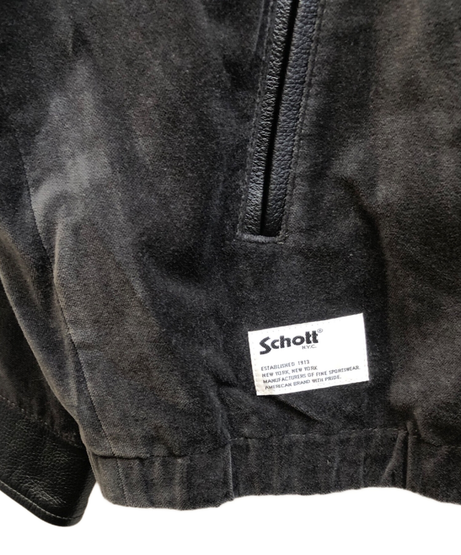 中古・古着通販】Schott (ショット) LEATHER COMBI SOUVENIR JACKET 