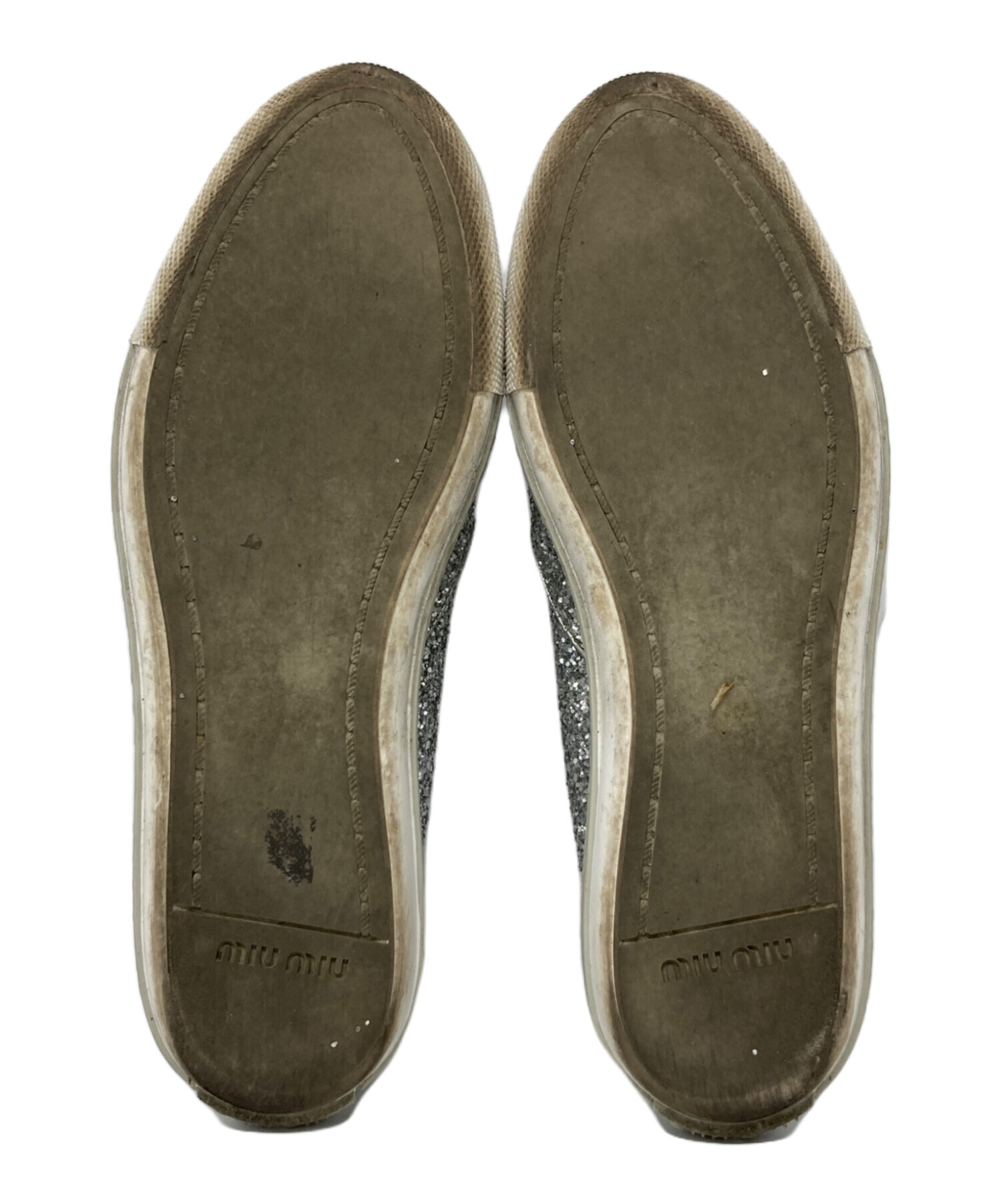 中古・古着通販】MIU MIU (ミュウミュウ) グリッタースリッポン 