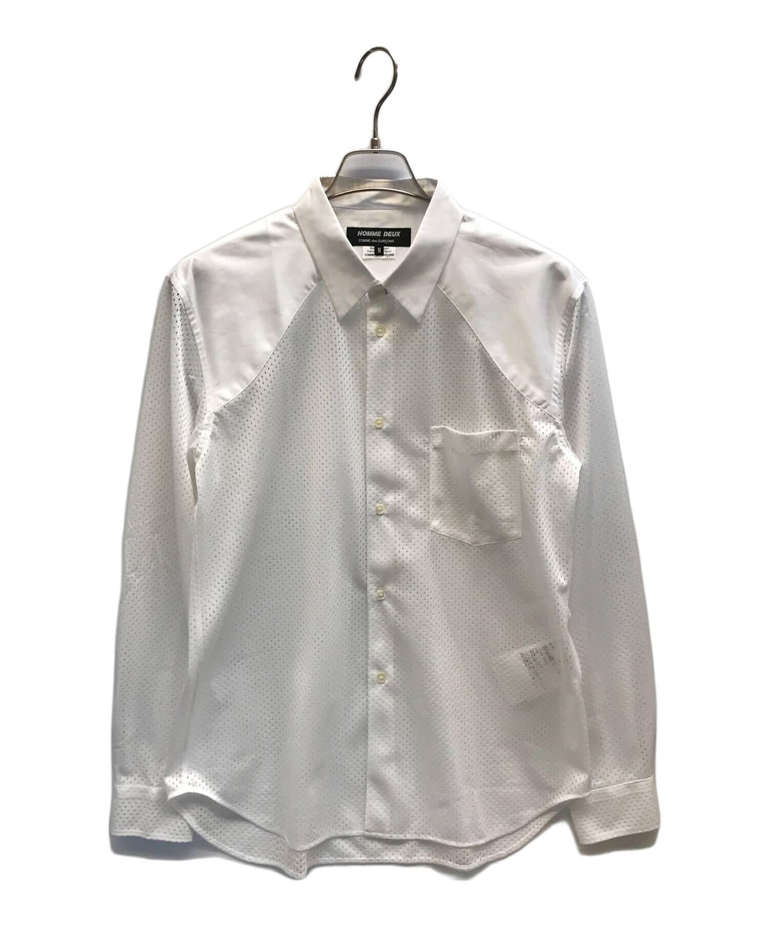 コムコム　二次元ホワイトシャツ　M 中古・古着通販】COMME des GARCONS HOMME DEUX (コムデギャルソン