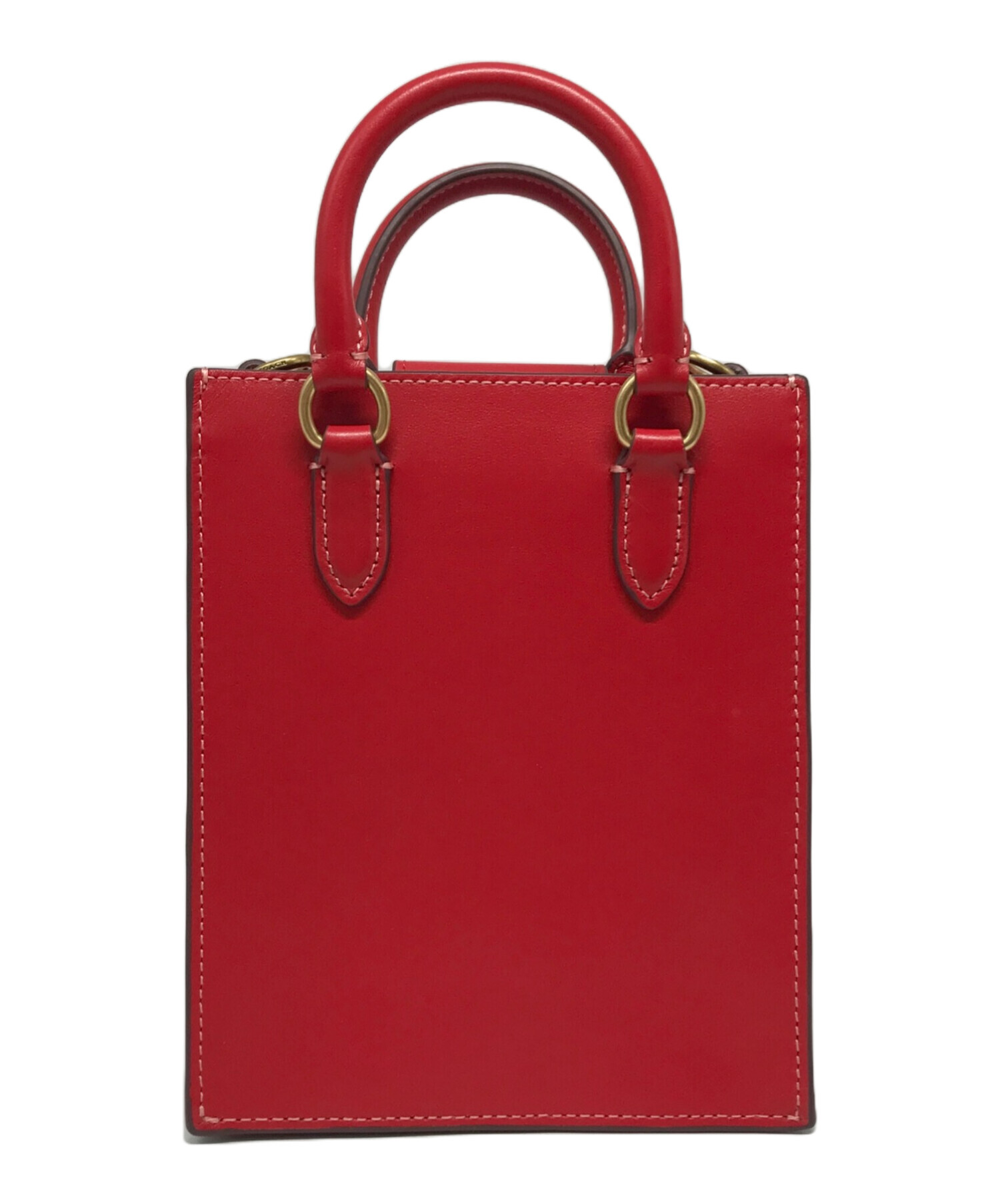 中古・古着通販】COACH (コーチ) North South Mini Tote Bag レッド 