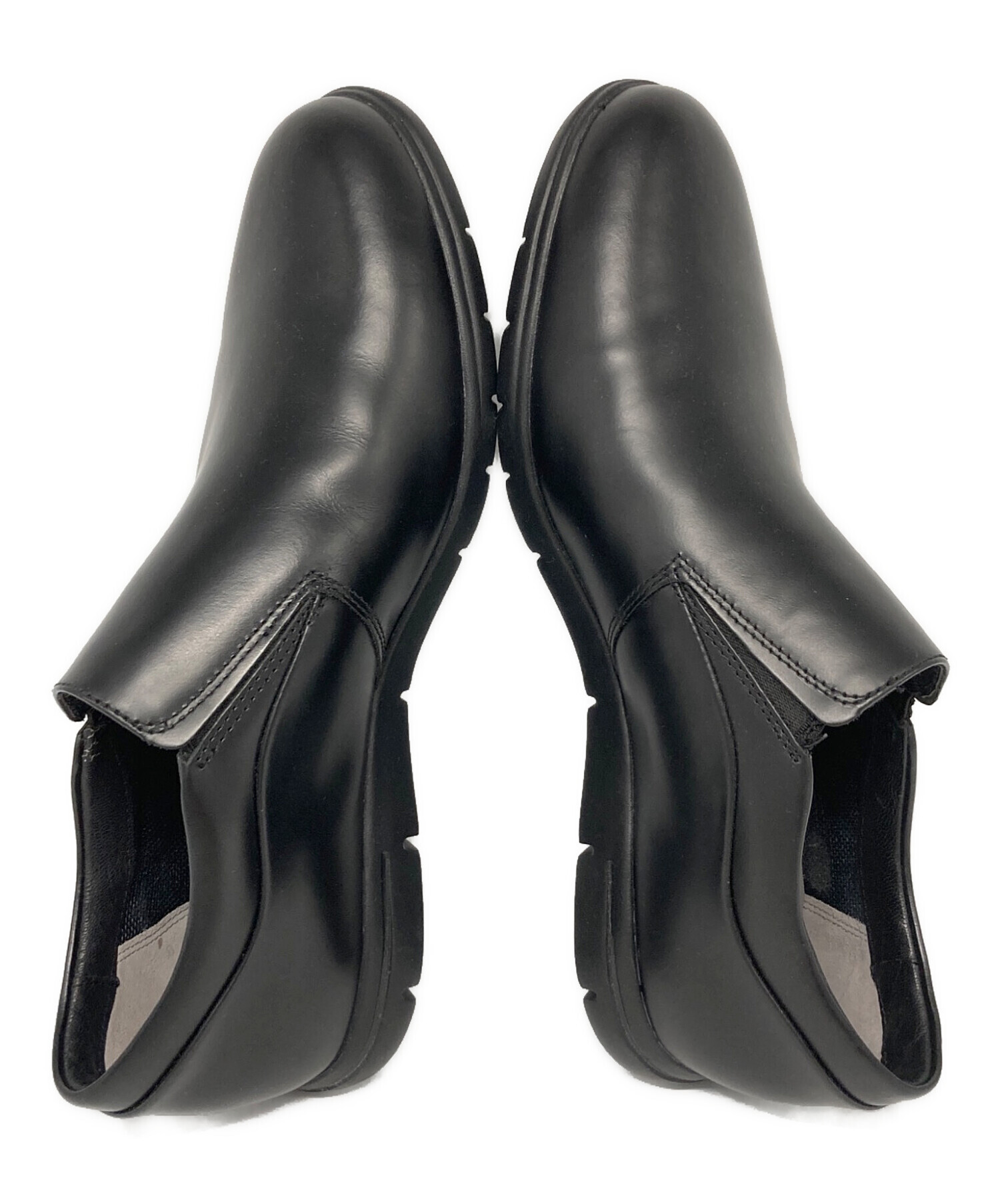 中古・古着通販】CLARKS (クラークス) レザースリッポン ブラック 