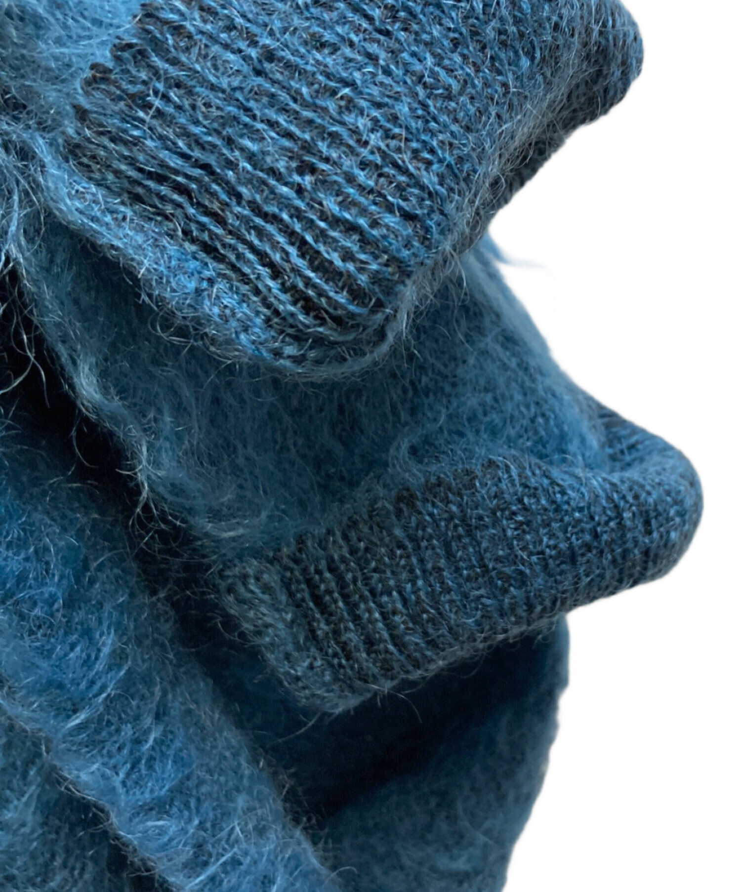 中古・古着通販】YOKE (ヨーク) BRUSHED MOHAIR SWEATER ブルー サイズ 