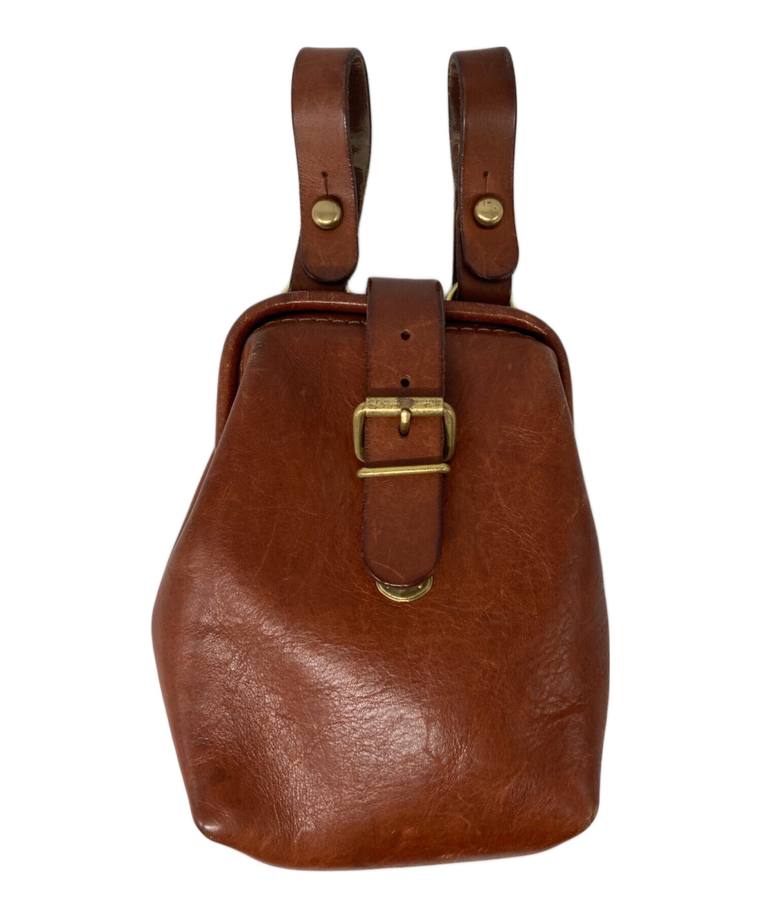 ヘルツ　HERZ 口枠ベルトポーチ　Eー40 キャメル　おまけ小銭入れ がま口で大きく開いて使いやすいレザーベルトポーチ / 革鞄の