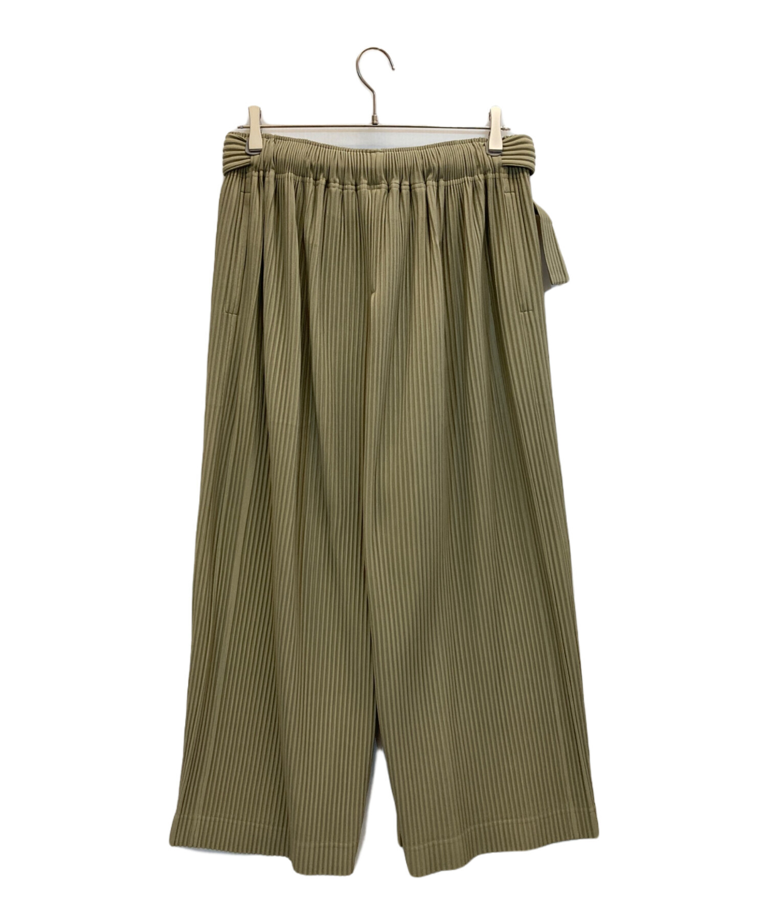 オムプリッセイッセイミヤケ プリーツパンツ茶色 サイズ2 値下げ中