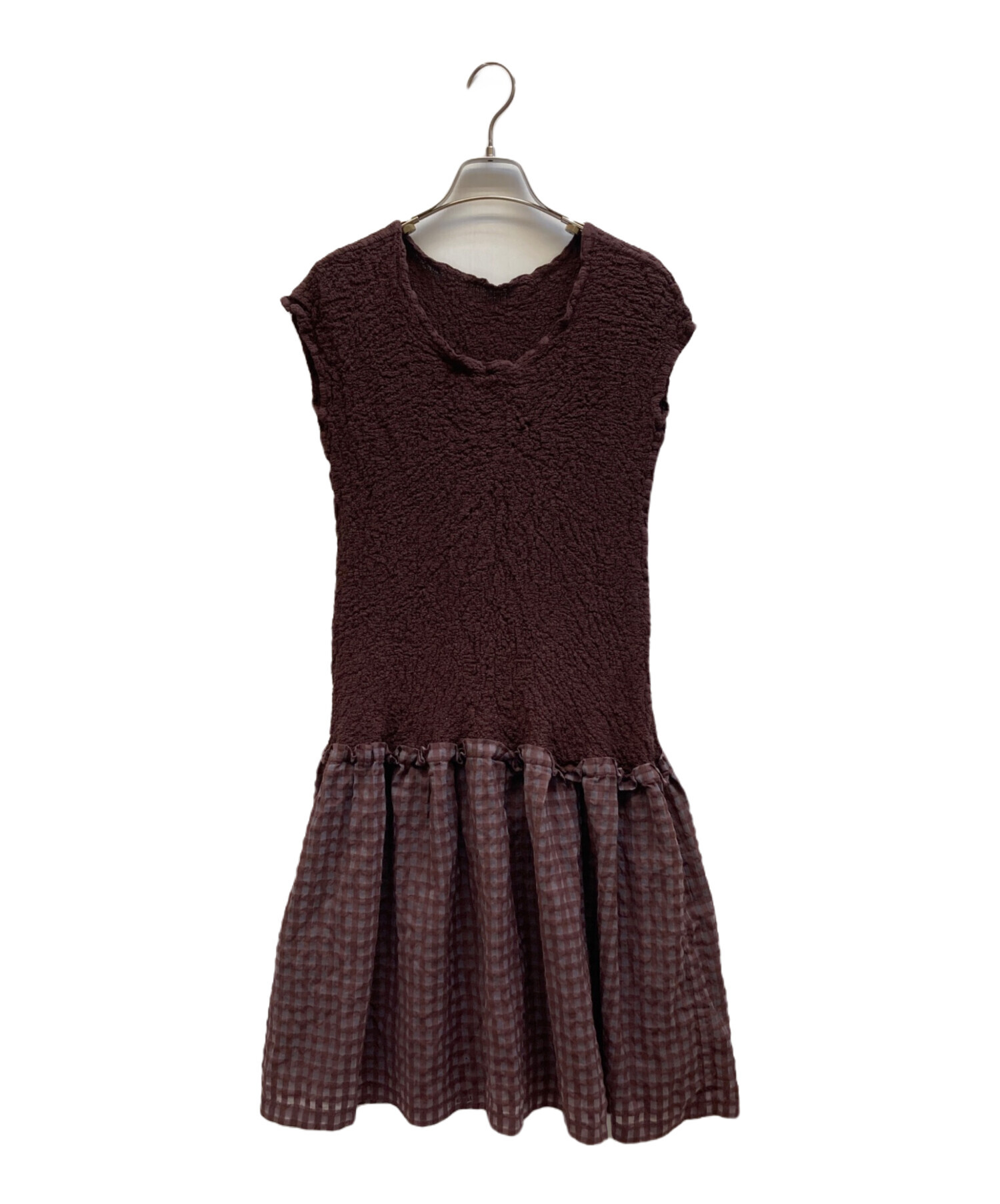 me issey miyake カリフラワー シワ加工 ノースリーブワンピース 中古・古着通販】me ISSEY MIYAKE (ミーイッセイ ミヤケ