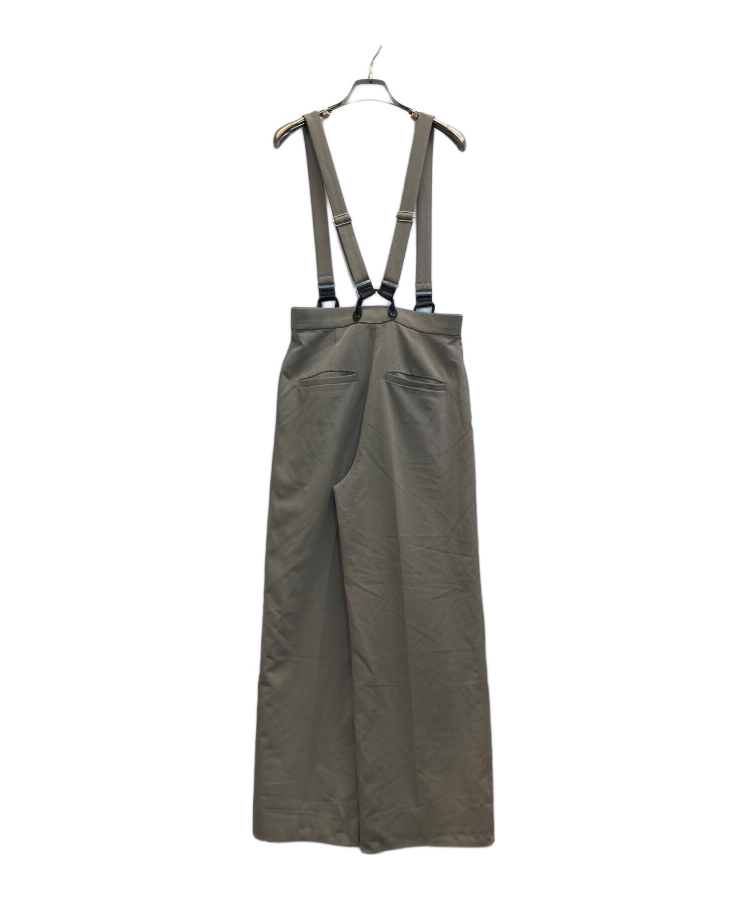 中古・古着通販】CLANE (クラネ) Suspender Wide Pants グレー サイズ 