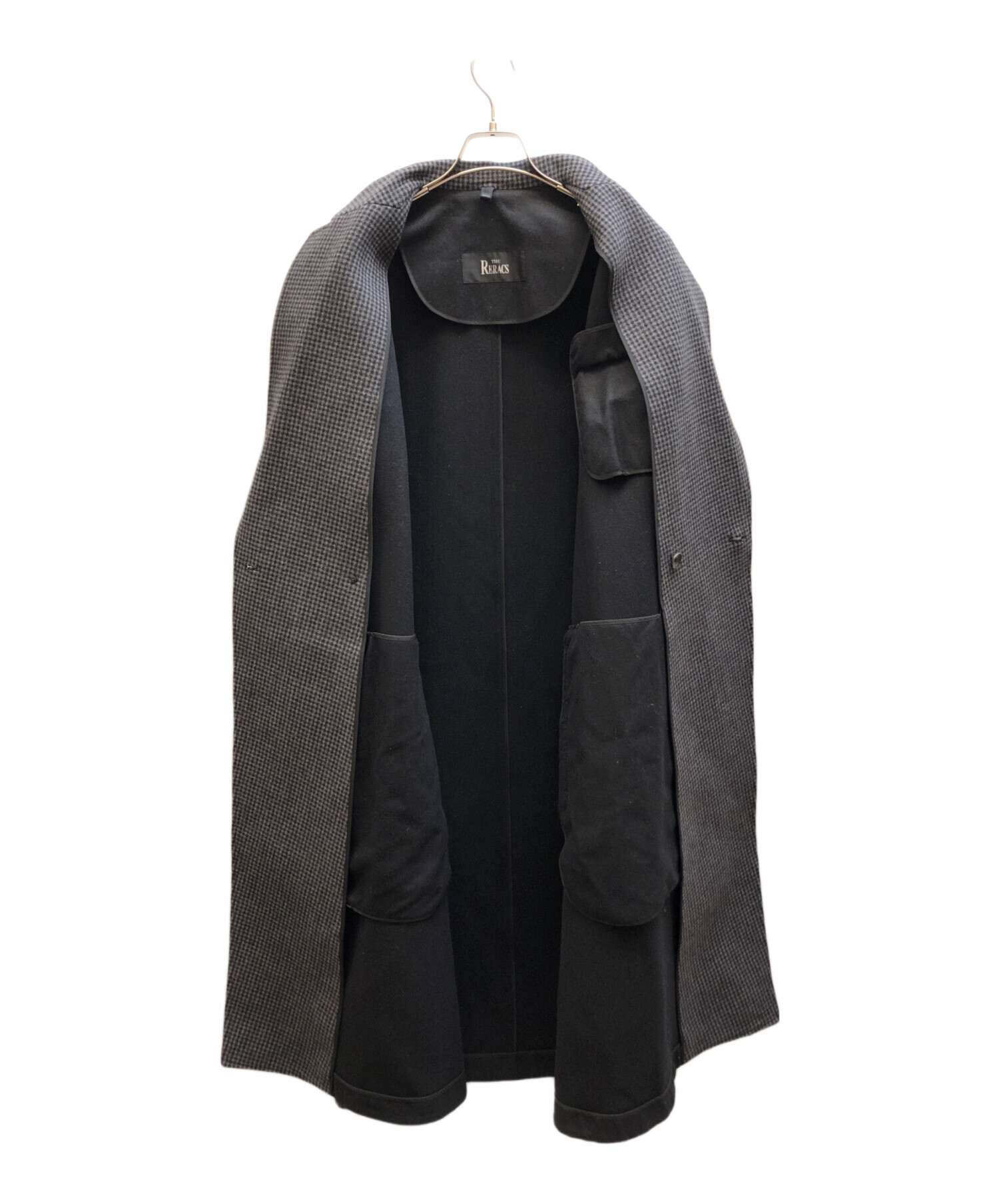 リラクス ルーズチェスターコート ウール 48 22AW THE RERACS(ザ・リラクス)｜ルーズチェスターコート/ブラック の通販