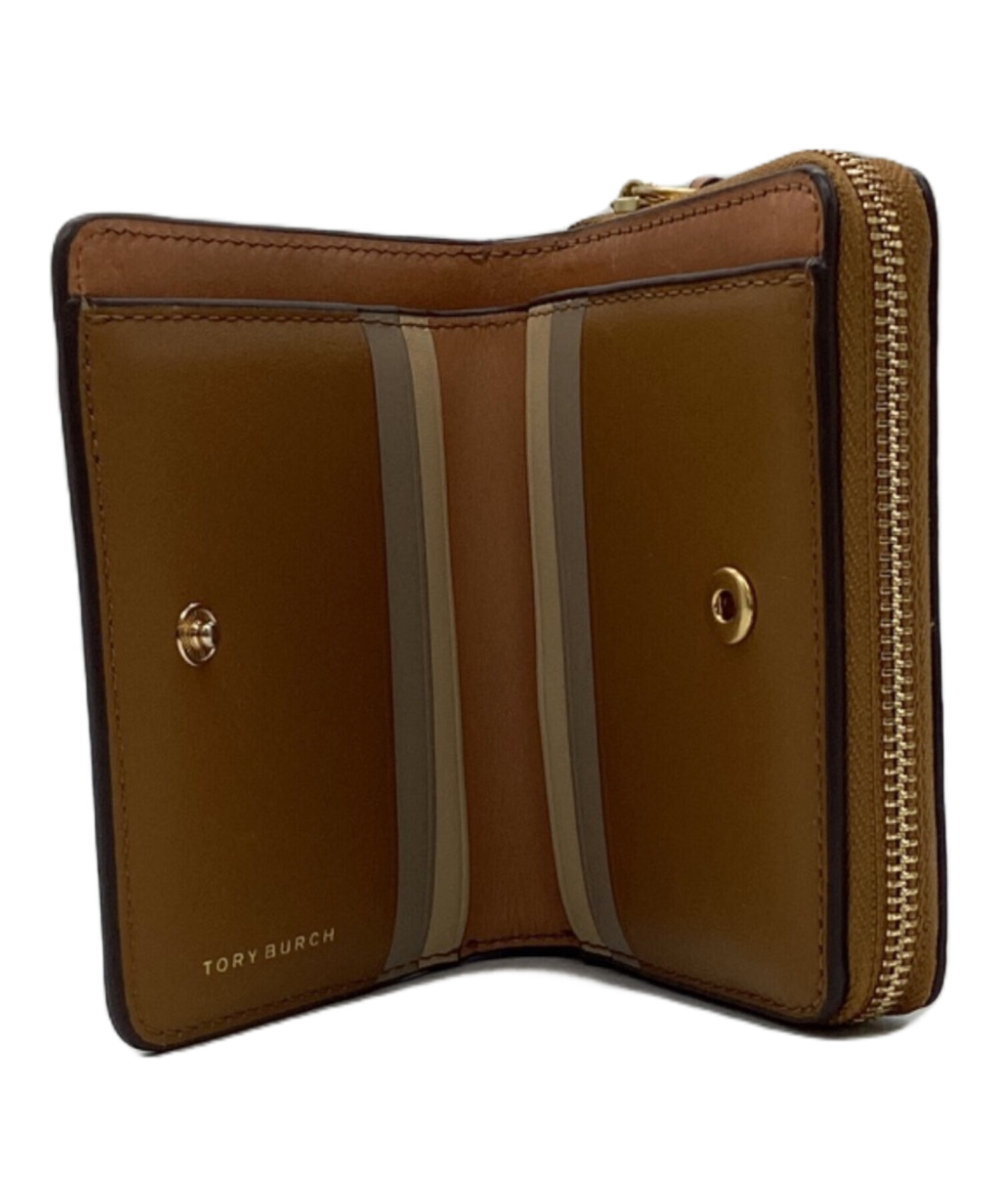 中古・古着通販】TORY BURCH (トリーバーチ) 2つ折り財布 ブラウン 