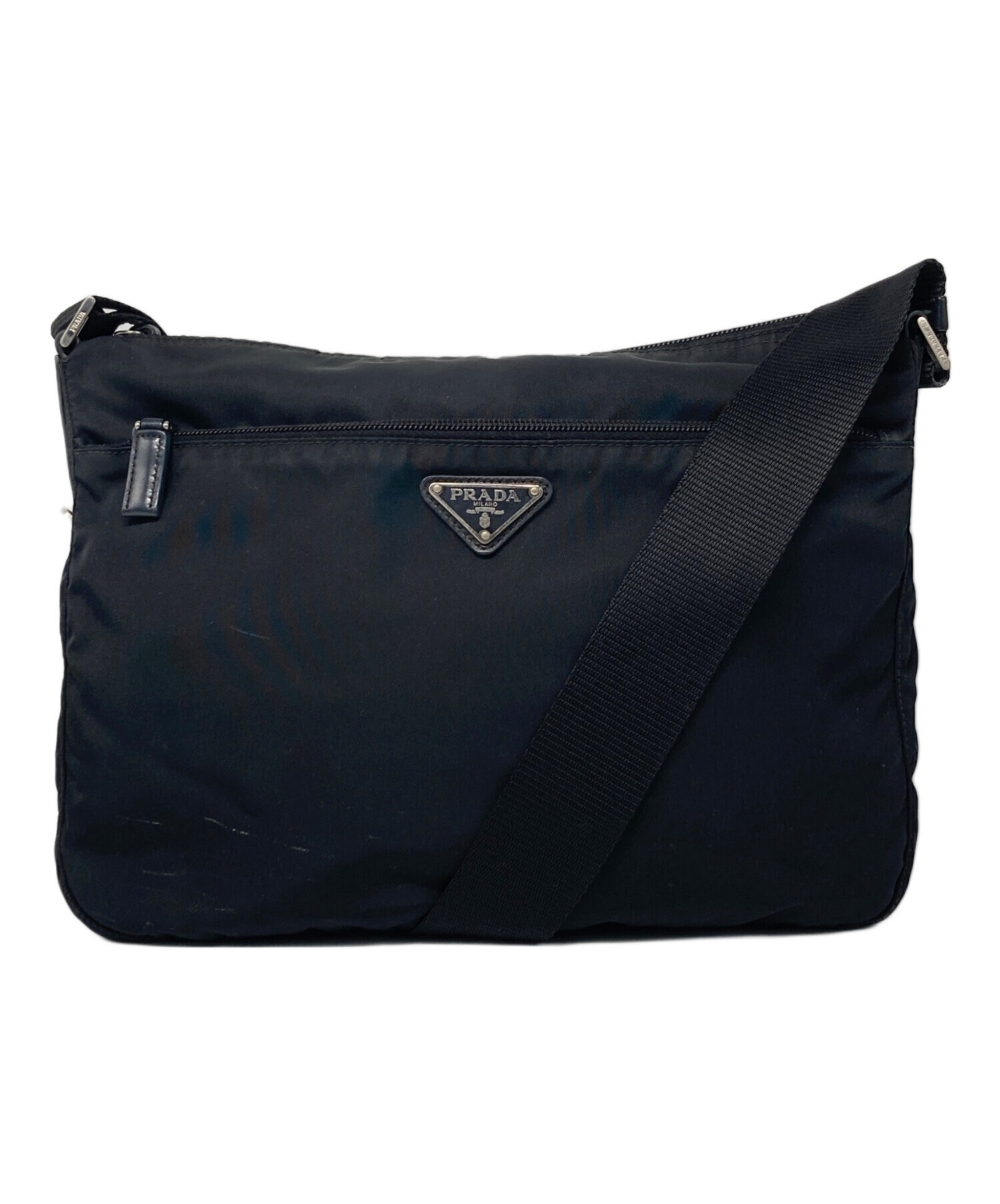 中古・古着通販】PRADA (プラダ) ナイロンショルダーバッグ ブラック