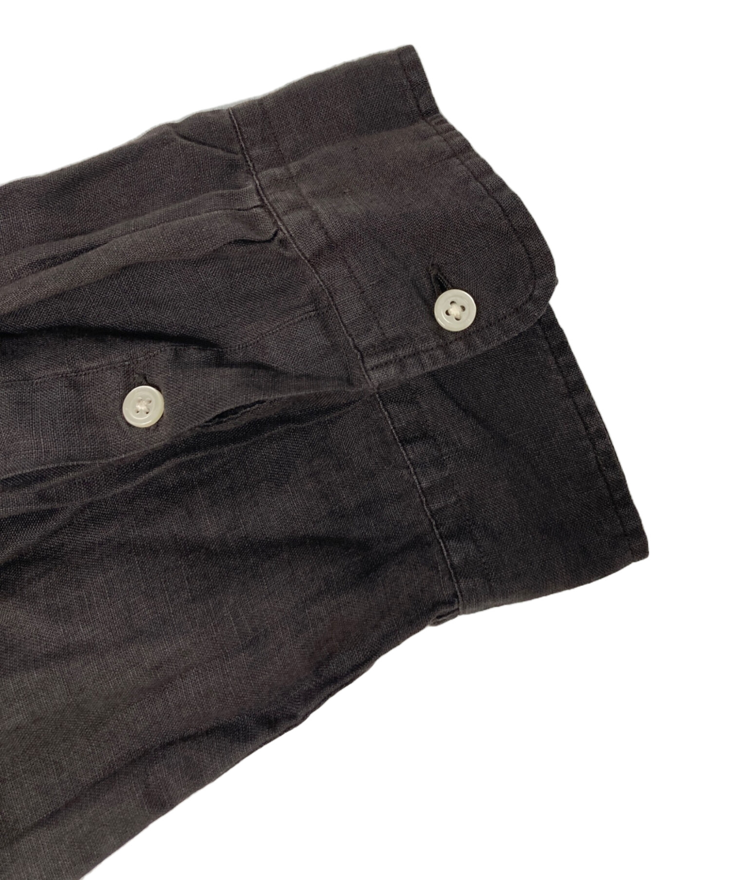 【ビンテージ】Ralph Lauren BLAKE ブラックリネンS/Sシャツ 90年代 Ralph Lauren ラルフローレン BLAKE 長袖 ボタンダウンシャツ