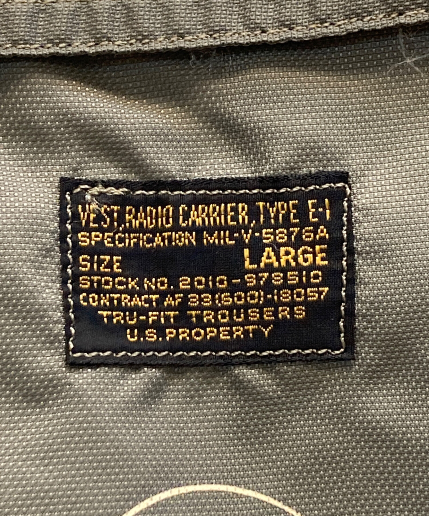 中古・古着通販】US AIR FORCE (US空軍) E-1 ラジオベスト オリーブ 