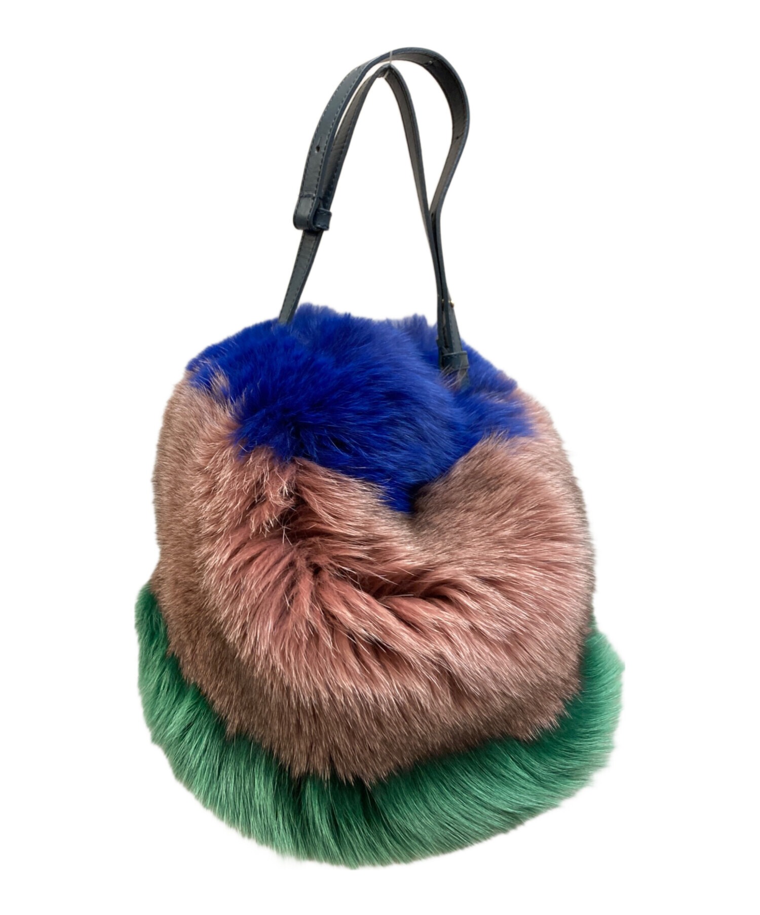 【新品未使用】LUDLOW ラドローバッグ ライトブルー 中古・古着通販】LUDLOW (ラドロー) ファーバッグ マルチカラー