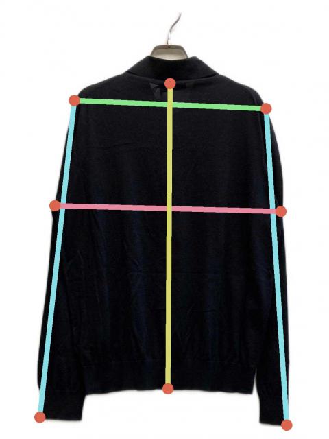 中古・古着通販】PRADA (プラダ) シルク混ニットポロシャツ ブラック
