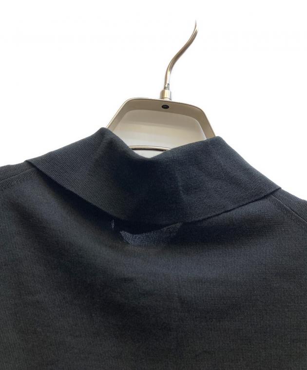 中古・古着通販】PRADA (プラダ) シルク混ニットポロシャツ ブラック