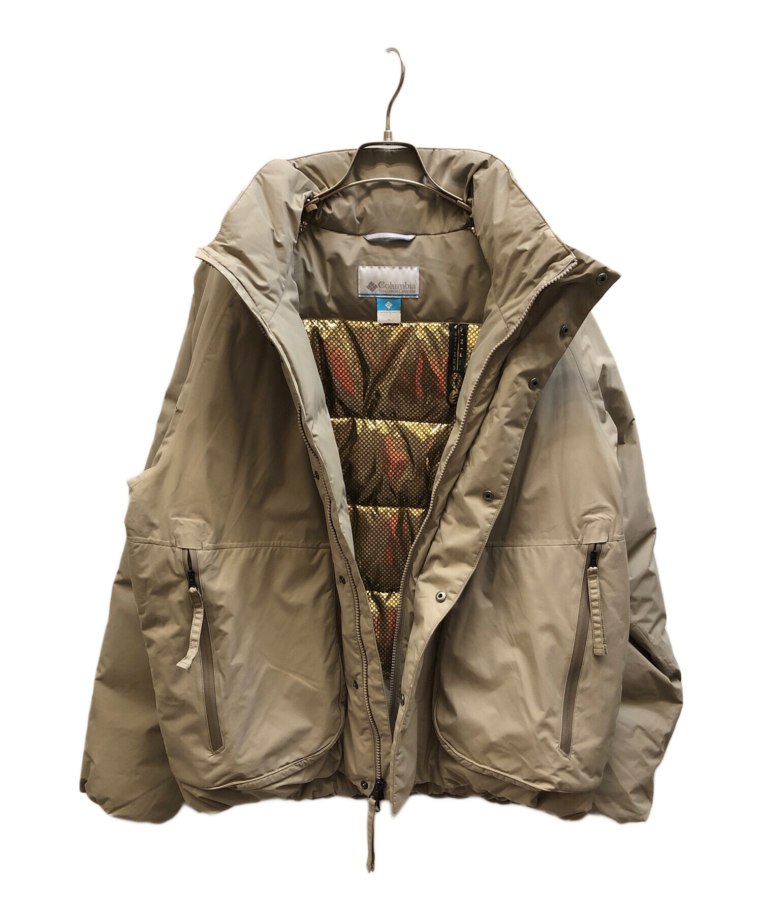 コロンビア Columbia ダウンジャケット Ｌ　肉厚 ヌプシ ベージュ 中古・古着通販】Columbia (コロンビア) コーブトゥーストリームダウン
