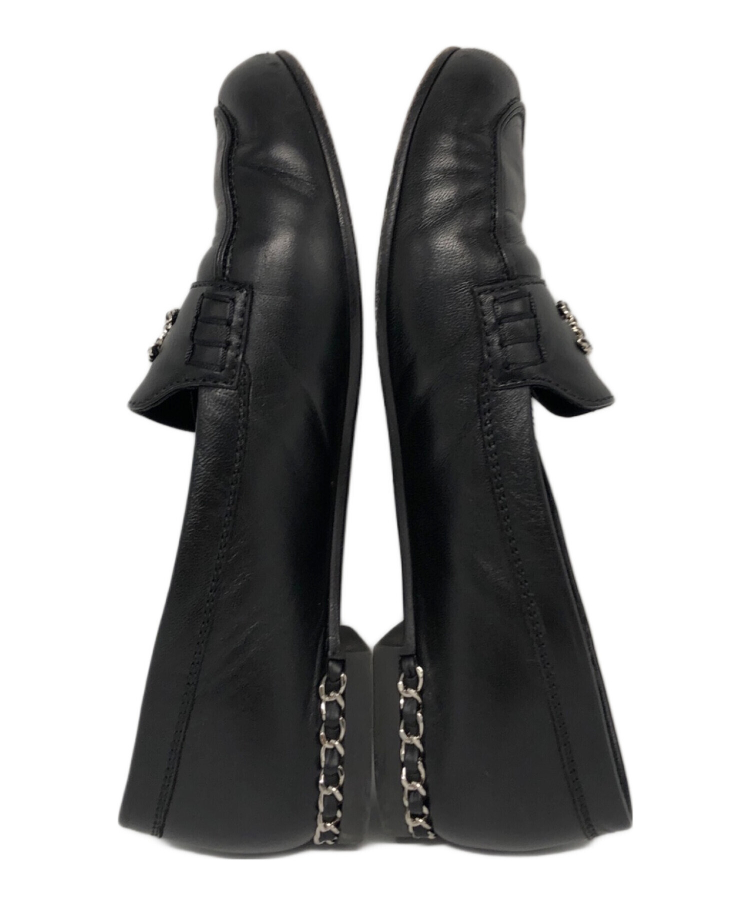 中古・古着通販】CHANEL (シャネル) ココマークチェーンローファー