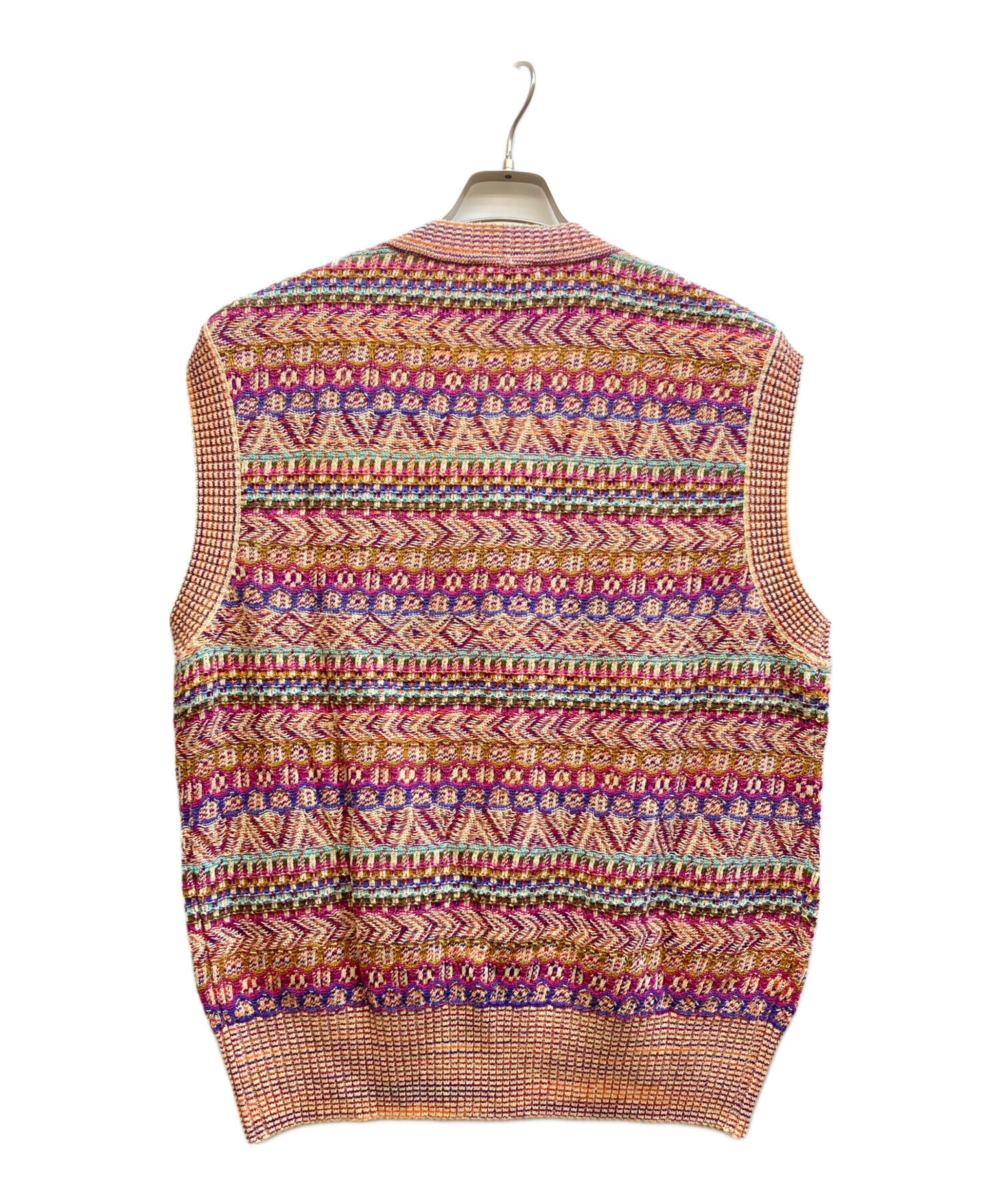 中古・古着通販】missoni (ミッソーニ) 総柄リネン混ベスト パープル 