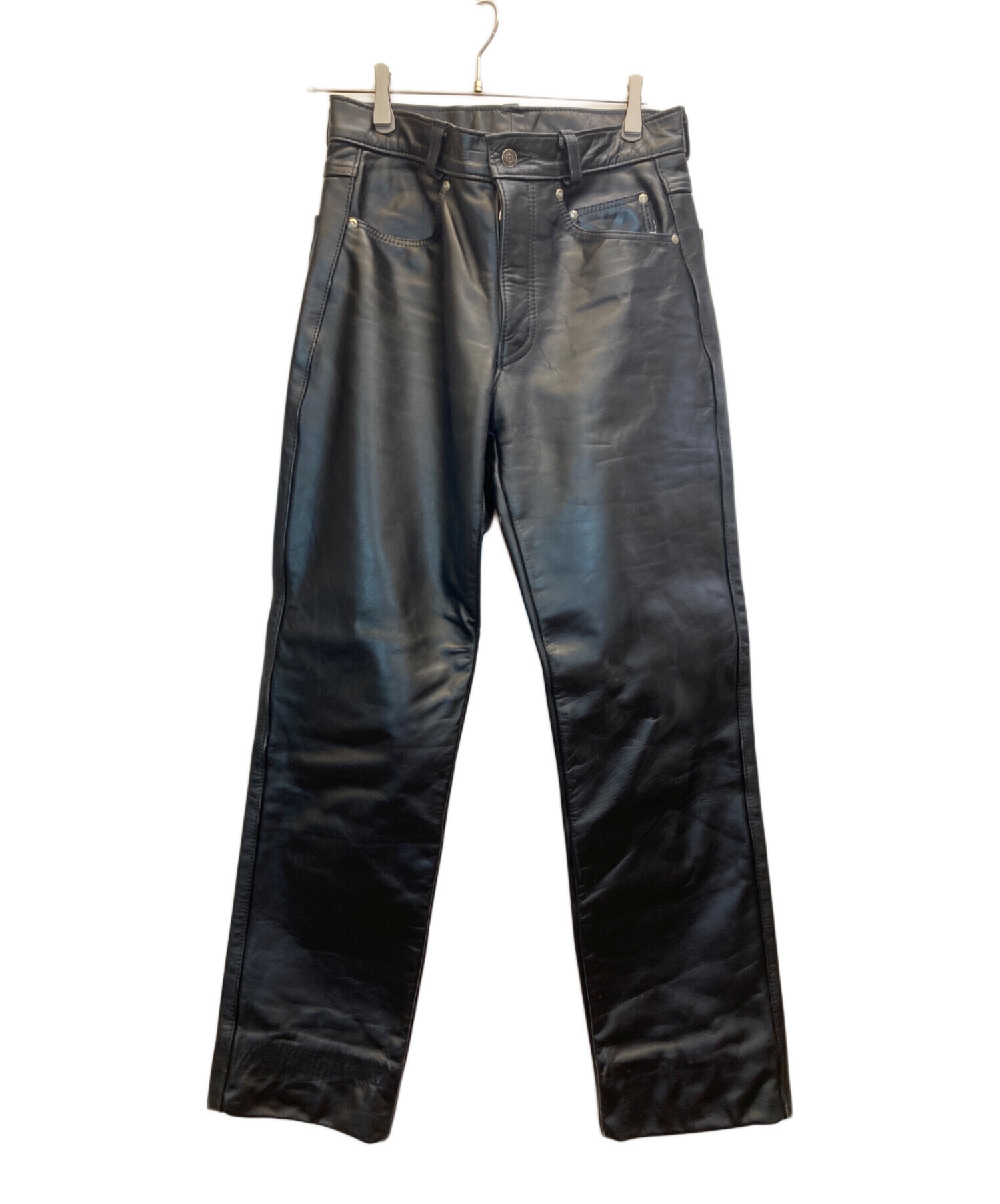 中古・古着通販】Schott (ショット) レザーパンツ ブラック サイズ:32 