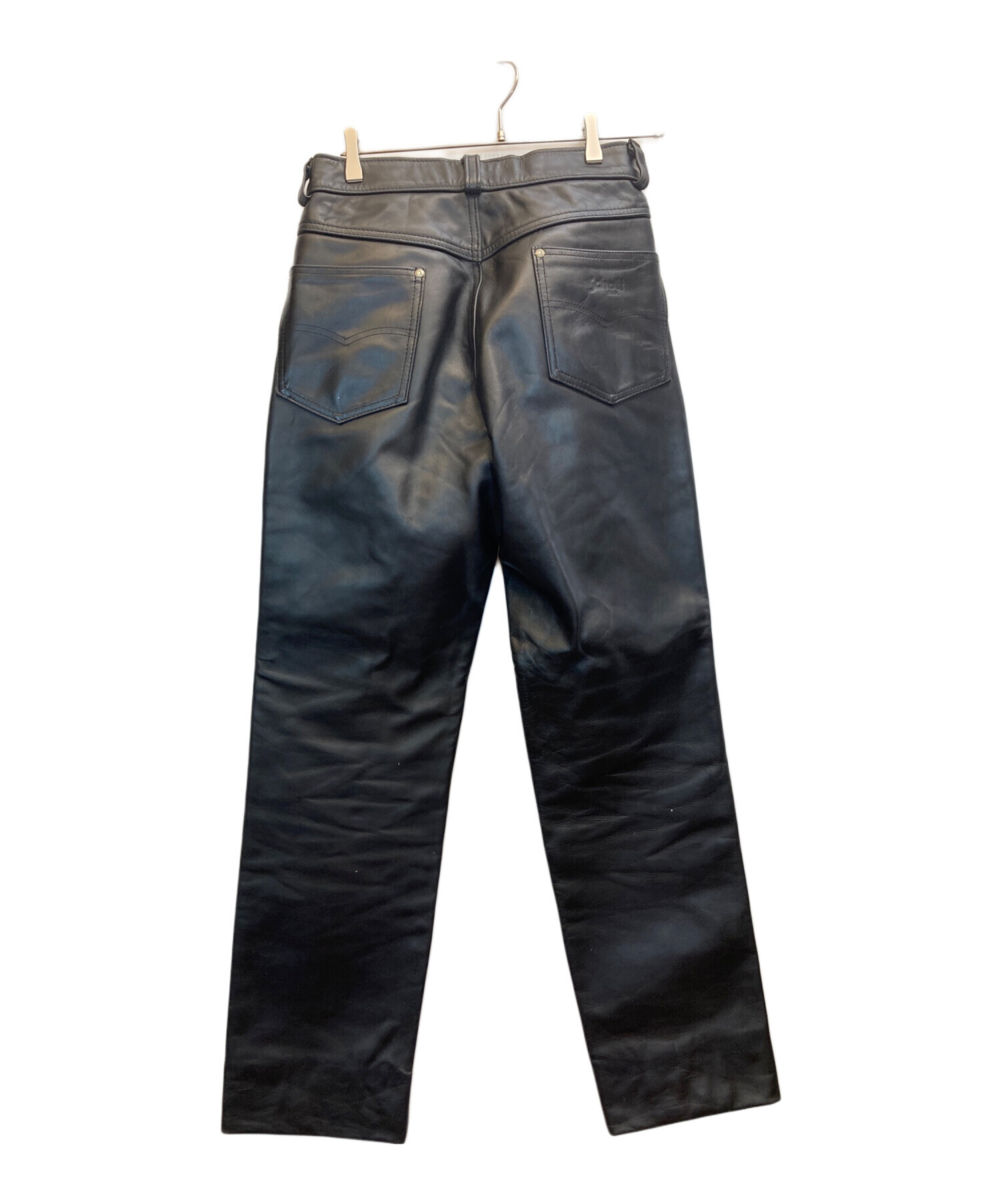 中古・古着通販】Schott (ショット) レザーパンツ ブラック サイズ:32 