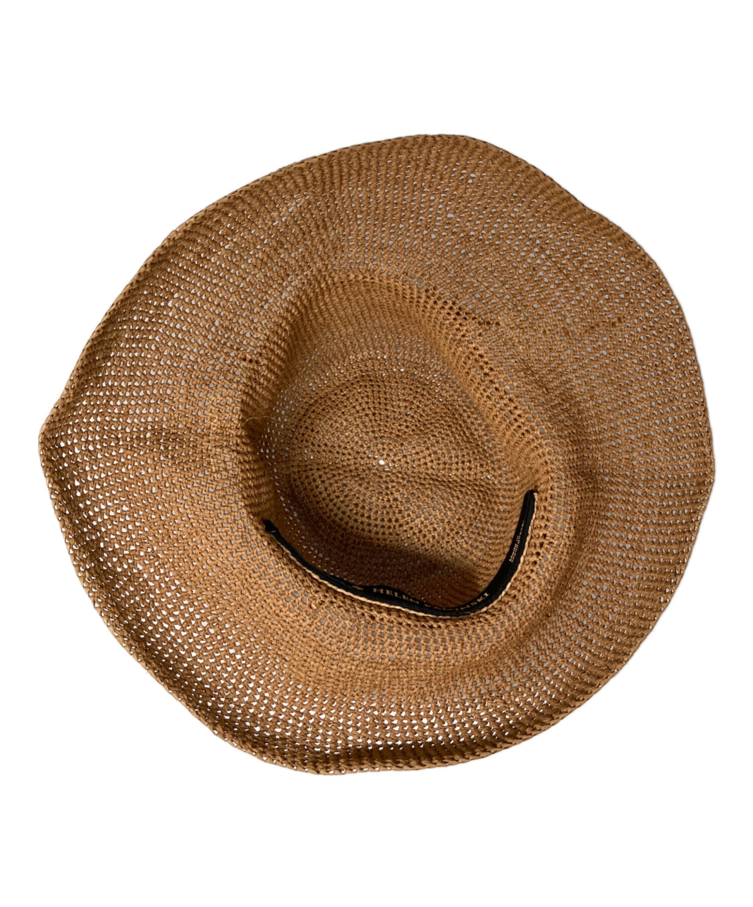 即発送 Helen Kaminski ブラウン ストローハット 中折れ 中古美品 即発送 Helen Kaminski ブラウン ストローハット 中折れ 中古美品 即