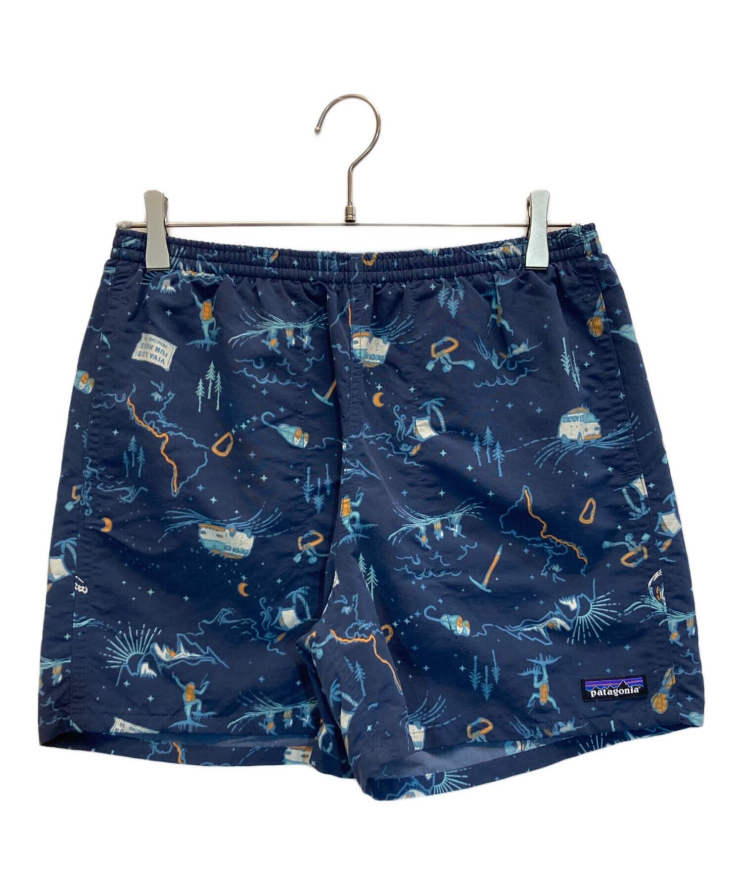 90s patagonia バギーズショーツ　w35 総柄　パタロア　波タグ　紺 中古・古着通販】Patagonia (パタゴニア) バギーズ・ショーツ5インチ