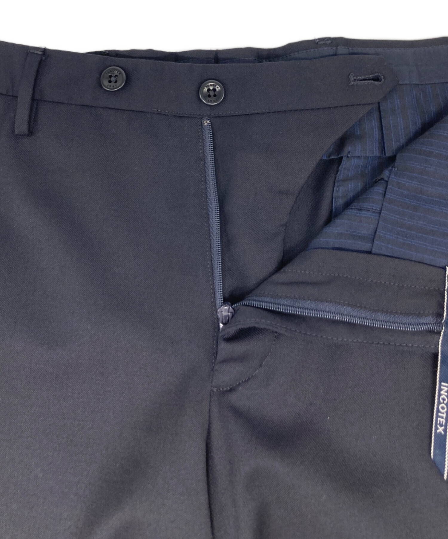 新品未使用/INCOTEX/起毛スラックス/インコテックス/ネイビー46 中古・古着通販】INCOTEX (インコテックス) スリムフィットスラックス