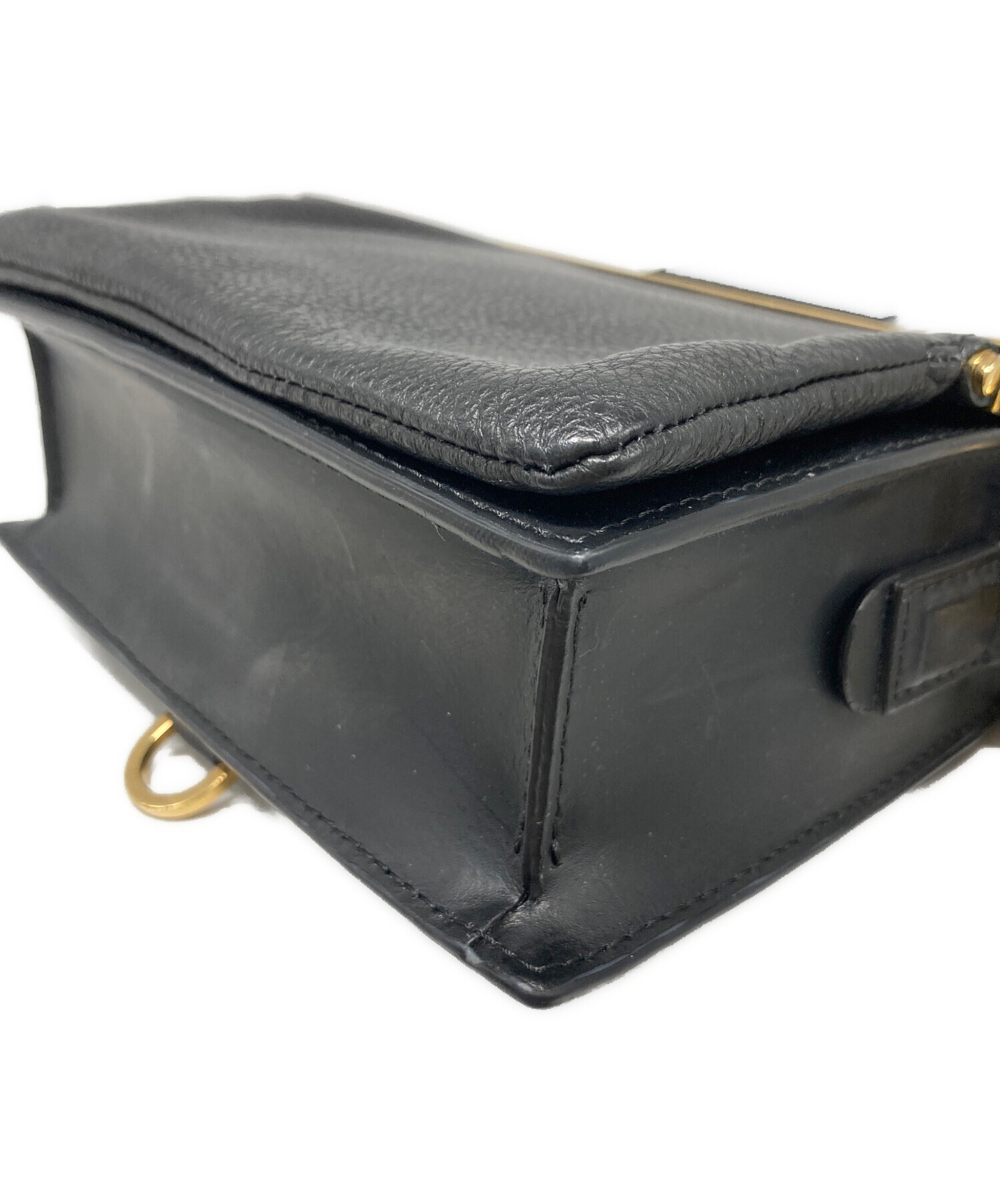 【新品　希少】sacai サカイ ショルダーバッグ 2way レザー ブラック 新品 希少】sacai サカイ ショルダーバッグ 2way レザー ブラック