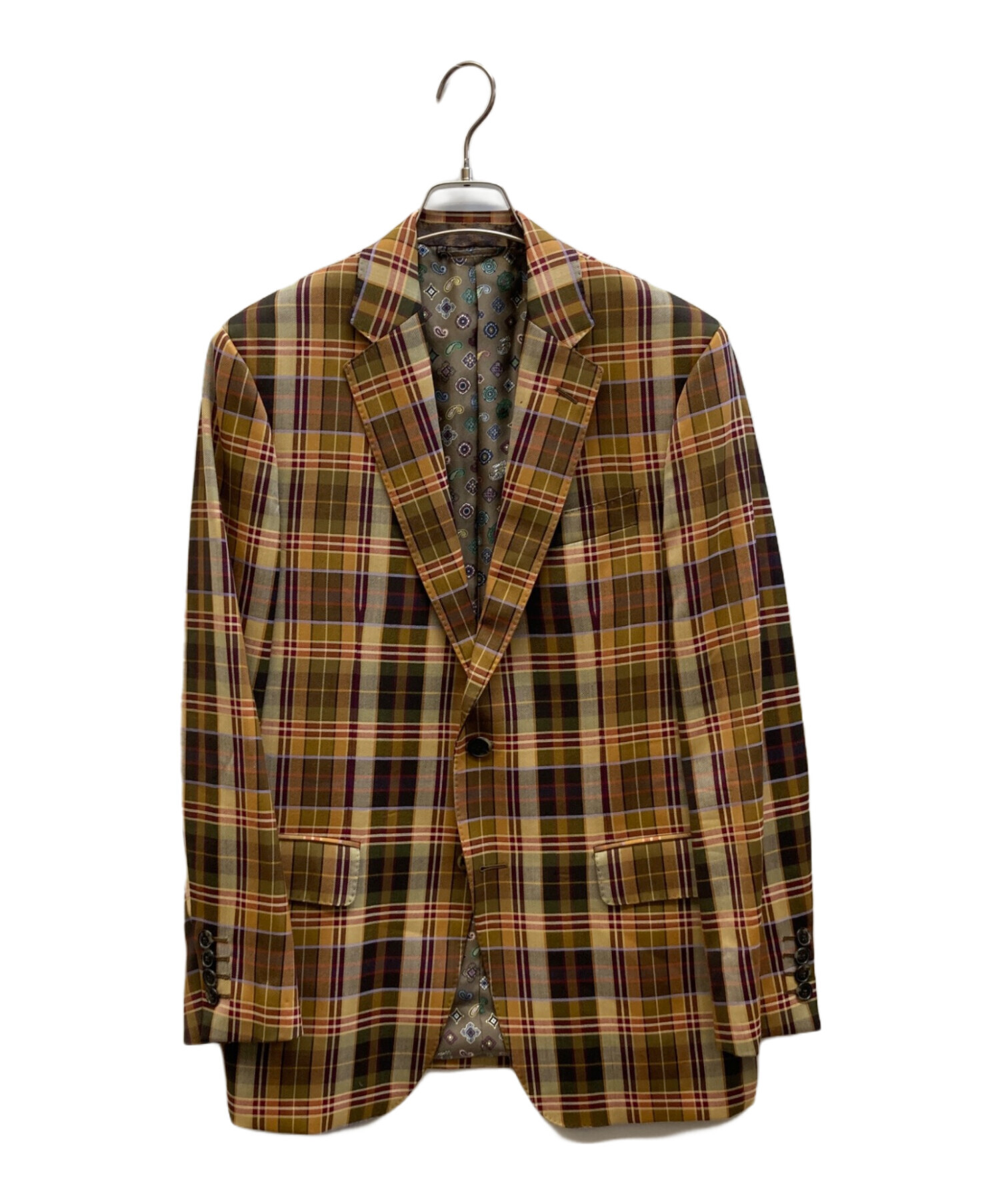 中古・古着通販】ETRO (エトロ) チェックテーラードジャケット