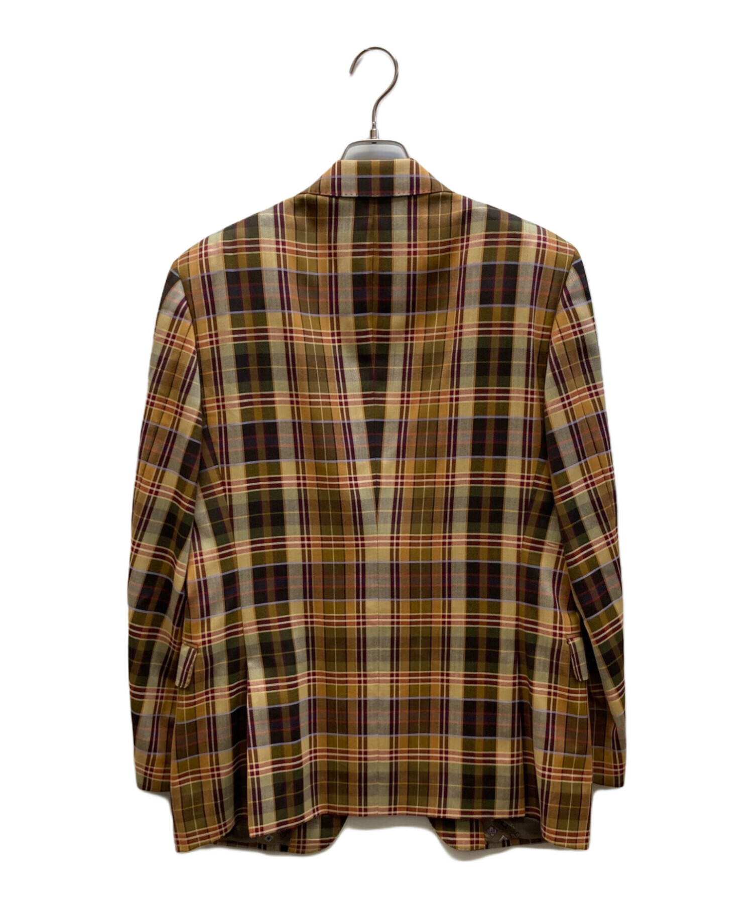 ETRO エトロ カシミア混 ストライプ 柄 テーラード ジャケット 039 中古・古着通販】ETRO (エトロ) チェックテーラードジャケット