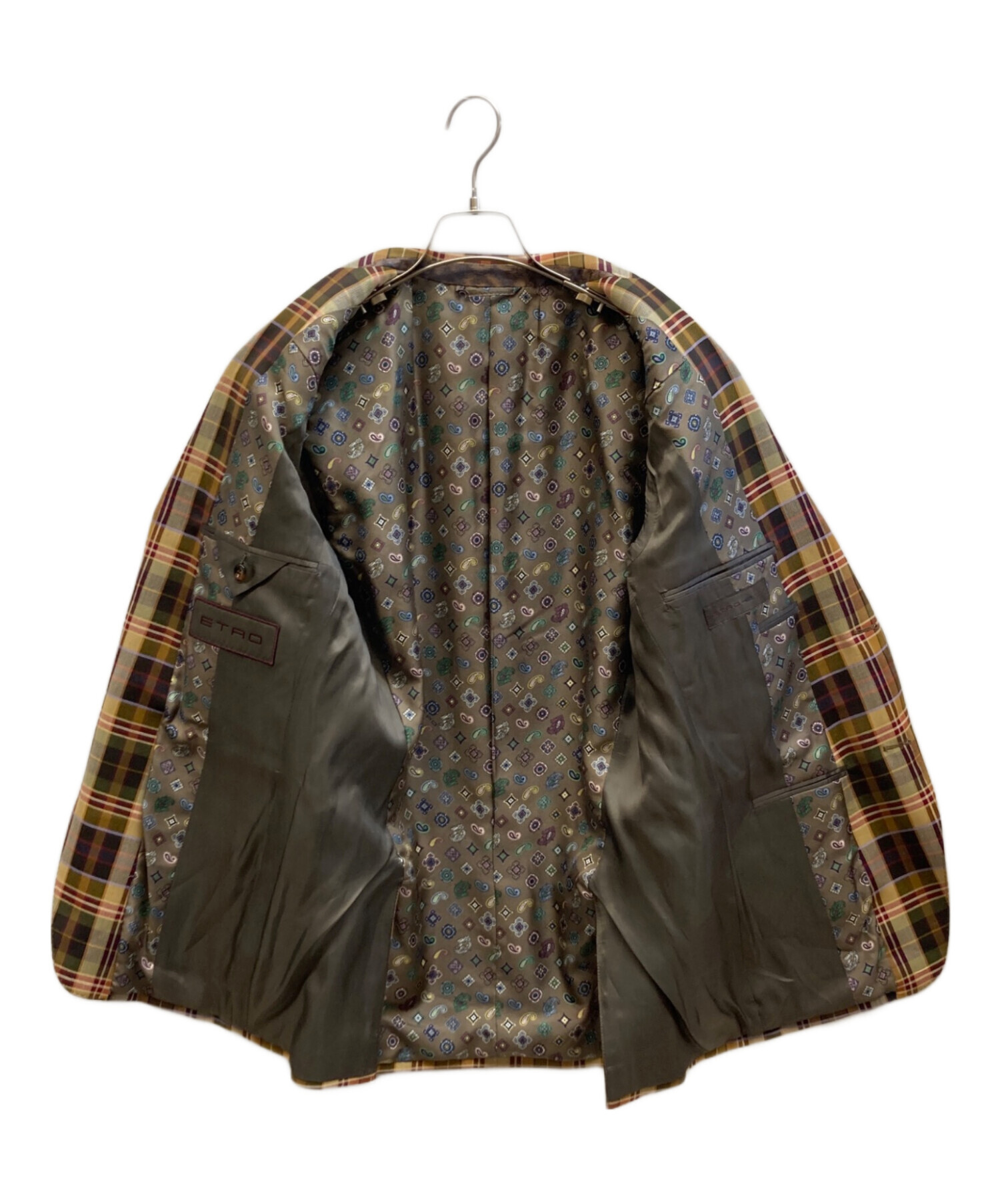 中古・古着通販】ETRO (エトロ) チェックテーラードジャケット