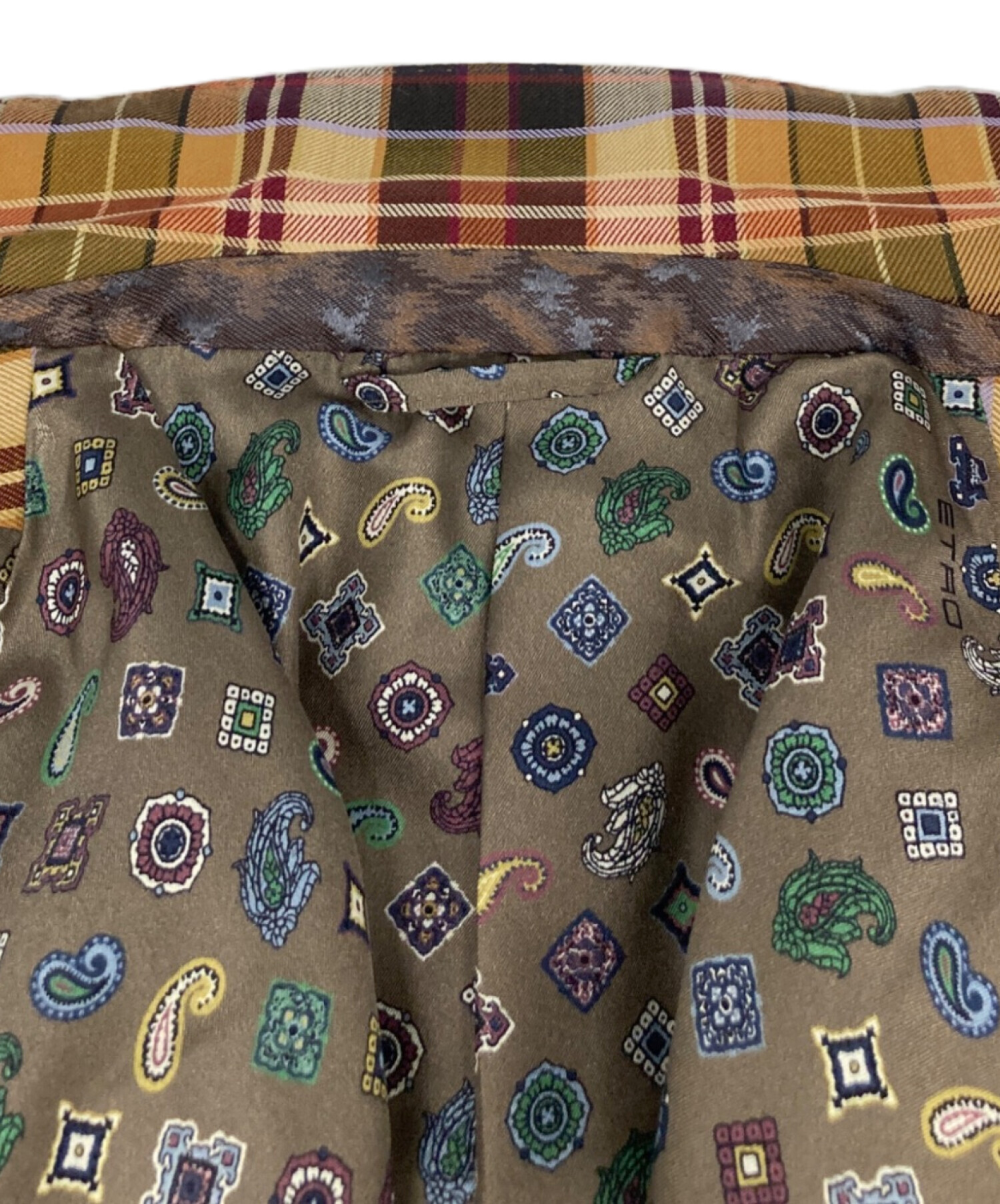 中古・古着通販】ETRO (エトロ) チェックテーラードジャケット