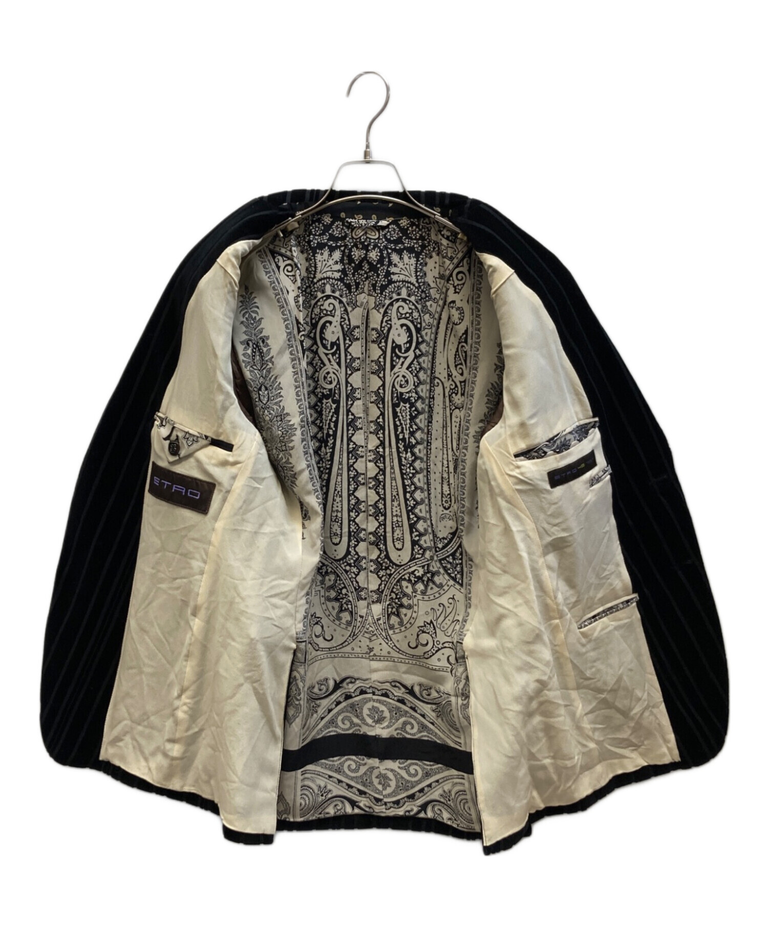 中古・古着通販】ETRO (エトロ) セットアップスーツ ブラック サイズ