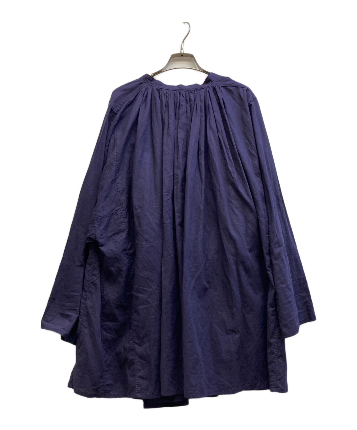 【月末セール】Curensology コットンフラットカラーブラウス　ブルー Curensology（カレンソロジー）の「Curensology(カレンソロジー