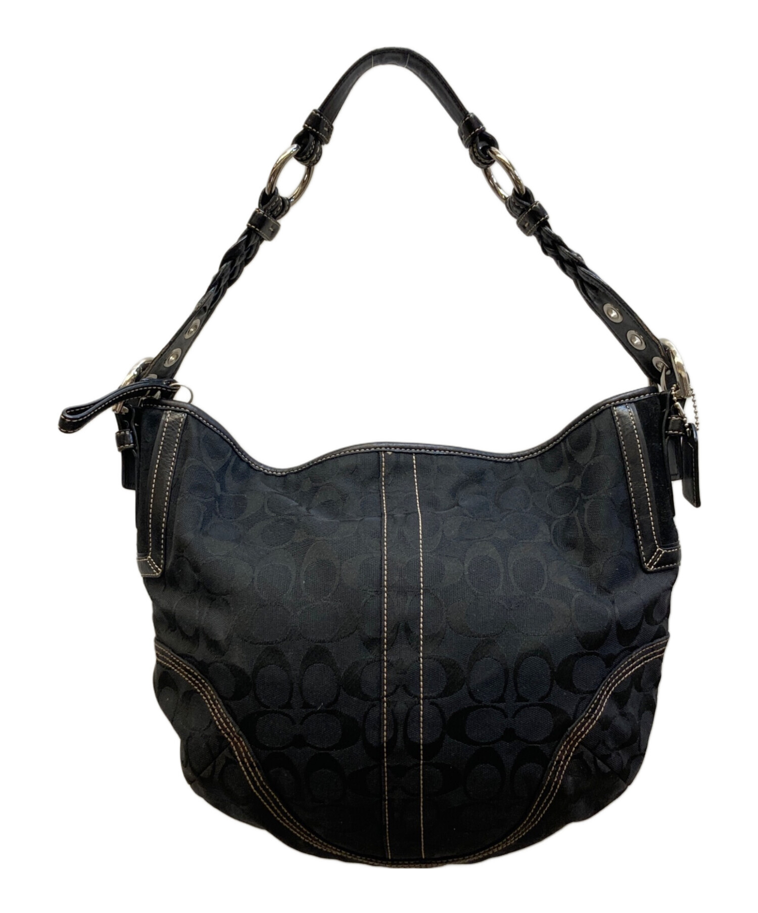 中古・古着通販】COACH (コーチ) シグネチャーワンショルダーバッグ 