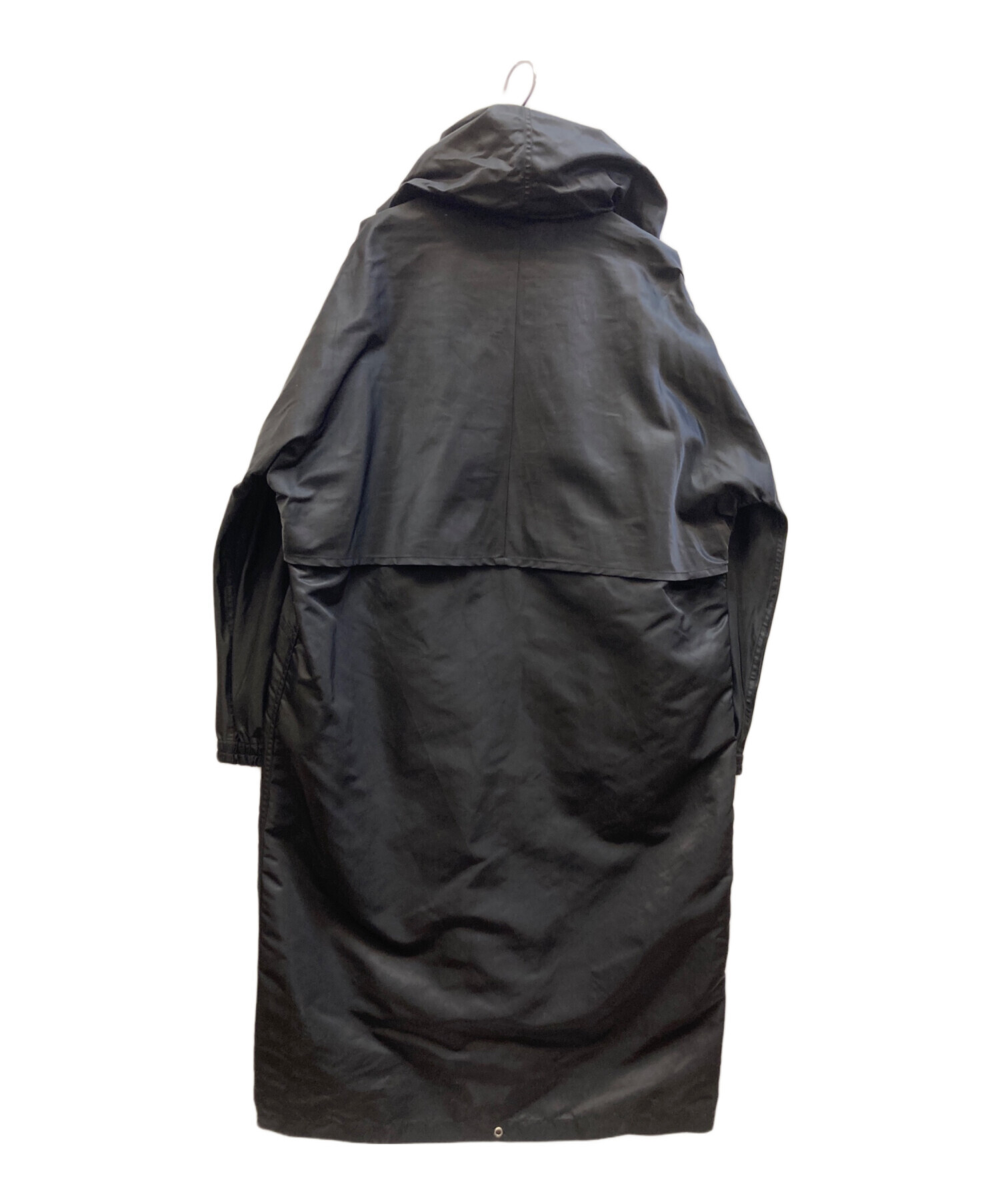 美品 SCYE ナイロン高密度ツイル アジャスタブルレングスパーカ ブラックM Scye ナイロン高密度ツイル アジャスタブルレングスパーカ