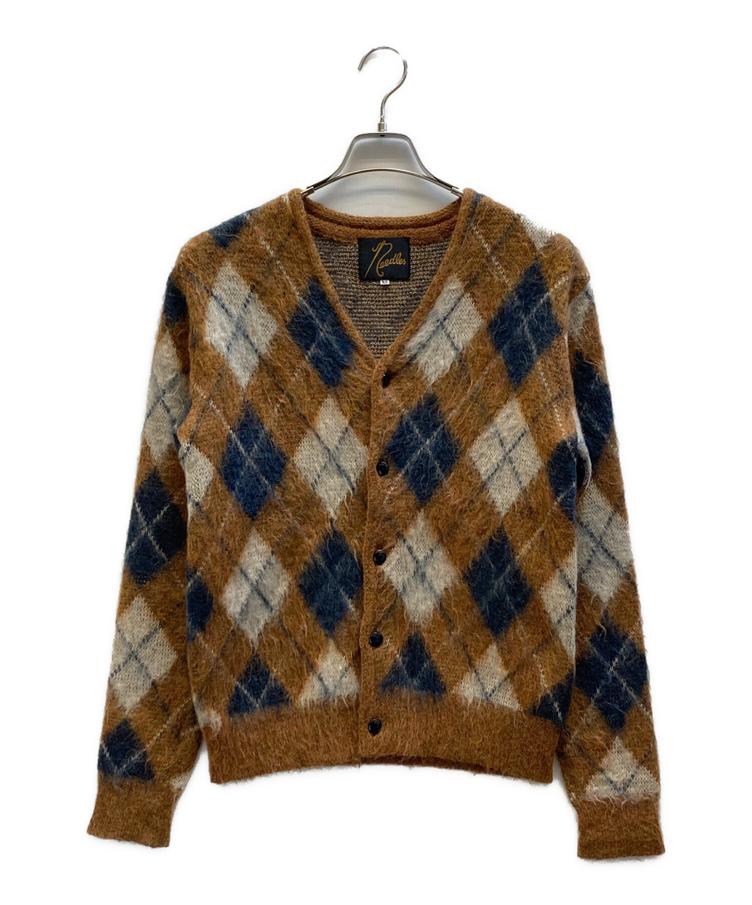 8211【美品・モヘア生地】ニードルス☆アーガイル柄Lサイズカーディガン 23FW】Needles ニードルズ モヘアカーディガン アーガイル 
